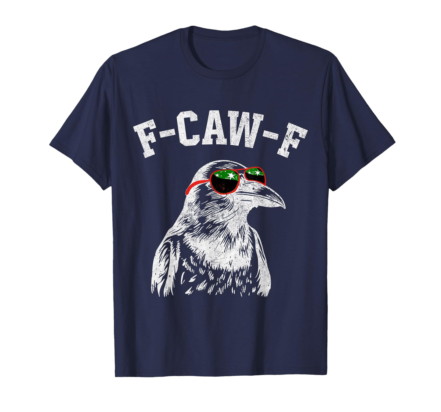 F-Caw-F Black Crow Bird Retro Vintage Christmas T-Shirt