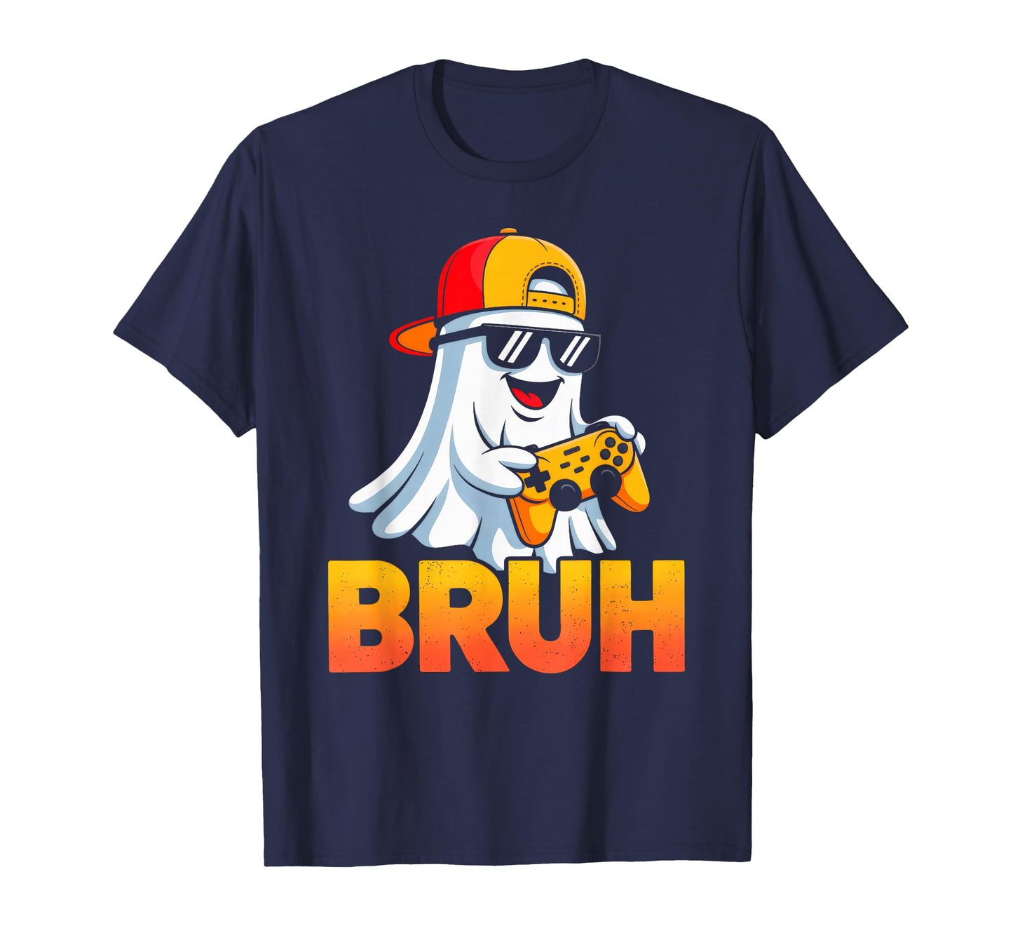 Bruh Ghost Halloween Costume Video Gamer Boys Men Teens Kids T-Shirt