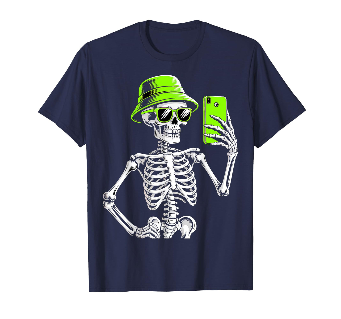 Halloween Skeleton Selfie Costume T-Shirt
