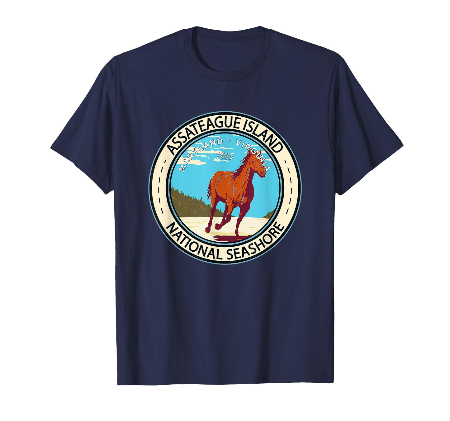 Assateague Island National Seashore Badge Vintage T-Shirt
