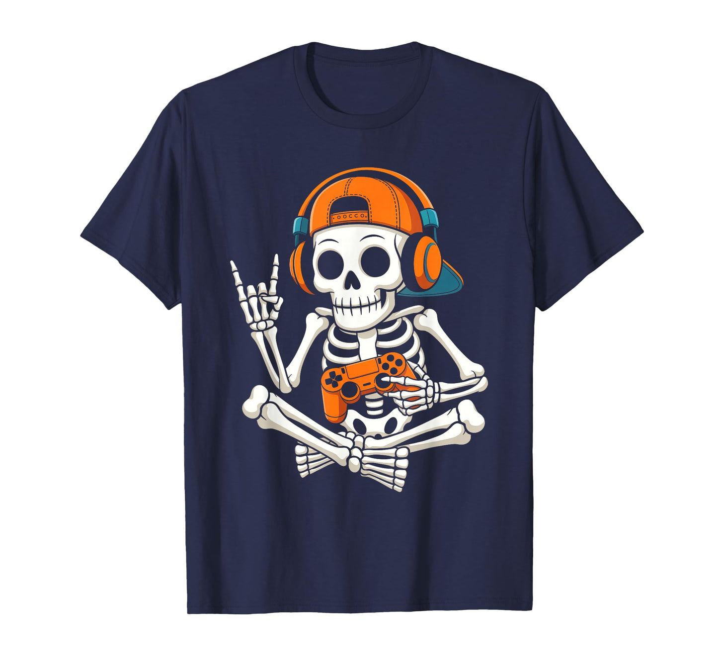 Halloween Shirts Cool Teen Boy Skeleton Gaming Men Halloween T-Shirt
