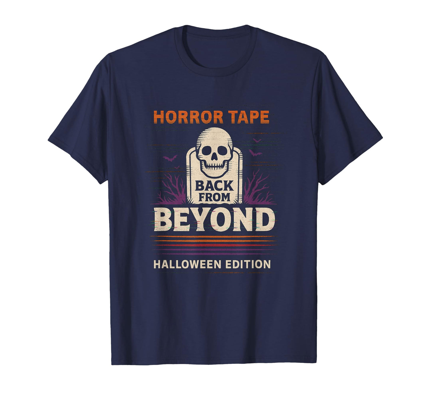 Horror Tape | Back from Beyond Skull Design T-Shirt