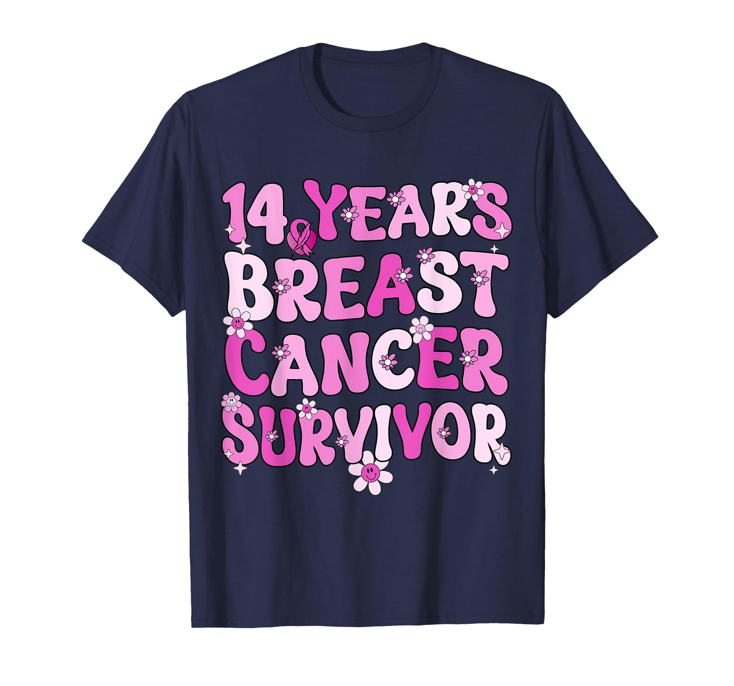 14 Years Breast Cancer Survivor Breast Cancer Awareness T-Shirt