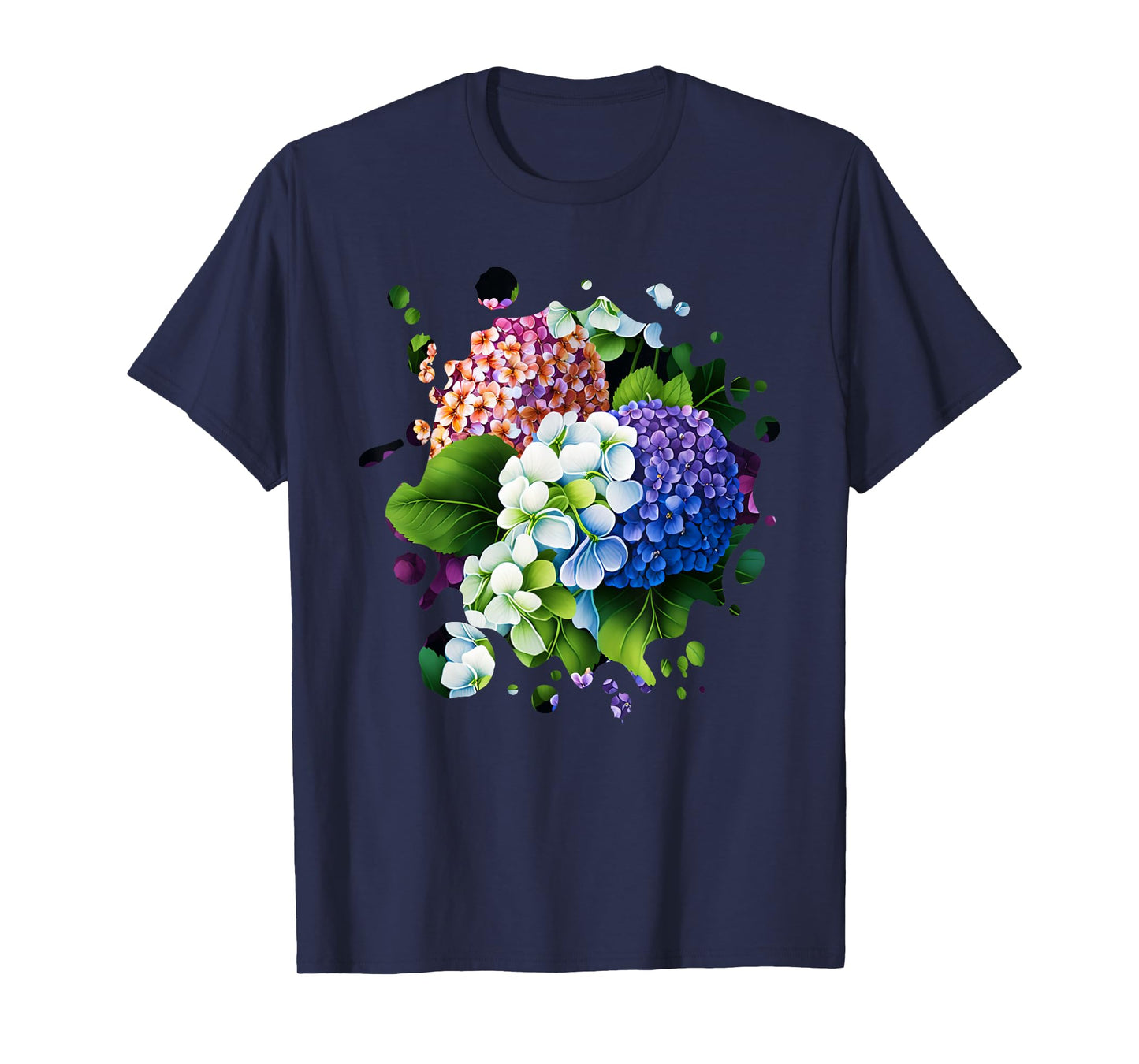 Vintage Hydrangea Inspired Flower Plant Lover gardening T-Shirt
