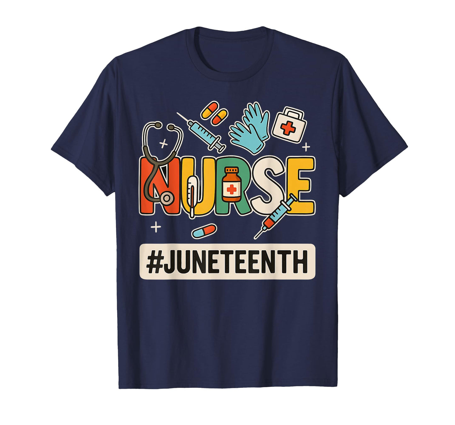 Juneteenth Nurse1865 Nursing Stethoscope Black History Month T-Shirt