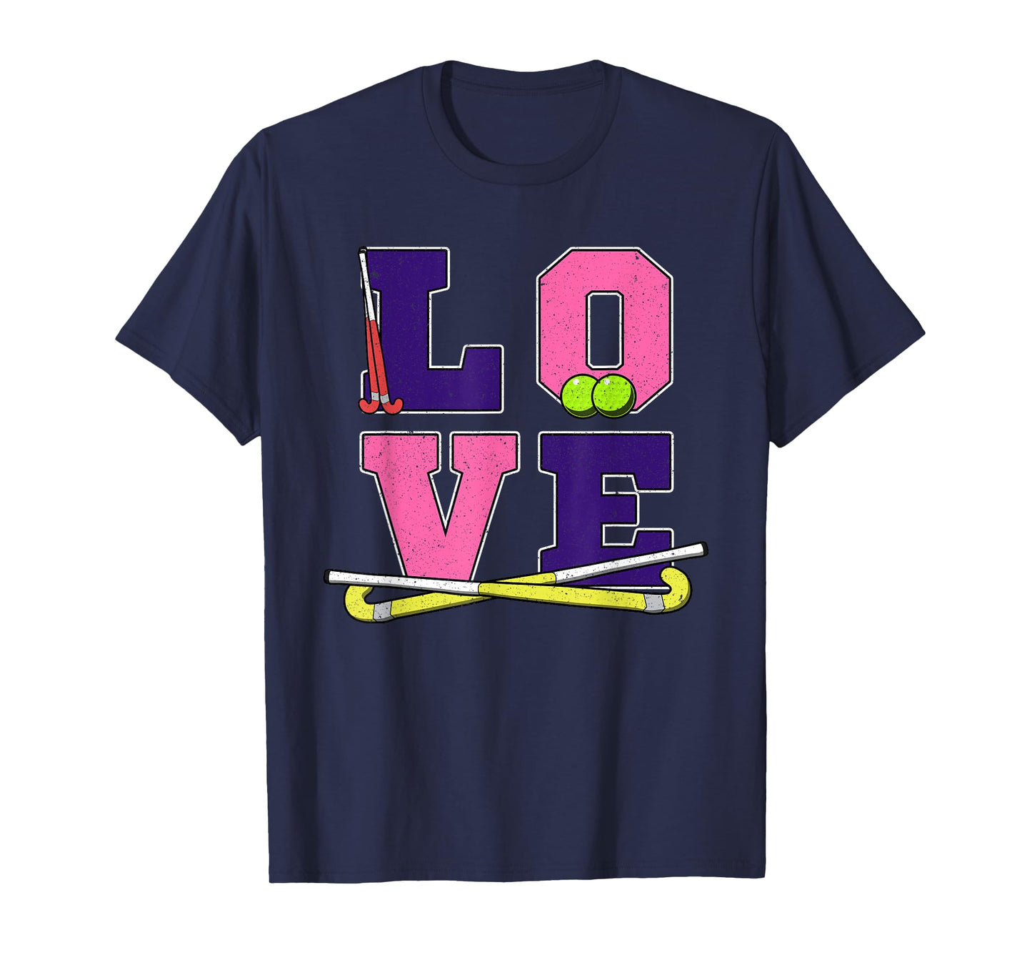 Girls Women's Love Field Hockey Art - Hockey Mom Gift T-Shirt