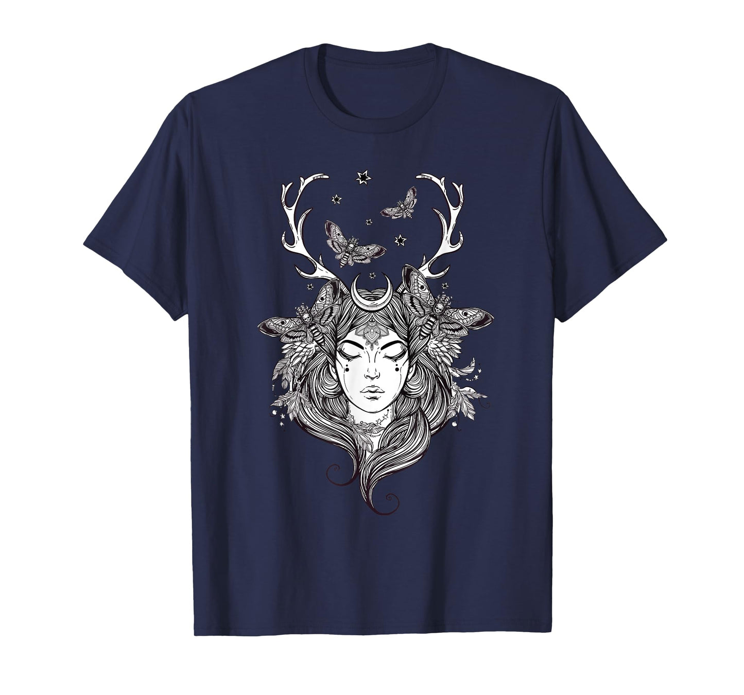 Hand Drawn Shaman Tshirt - Forest Fairy - Folklore Witch Tee T-Shirt