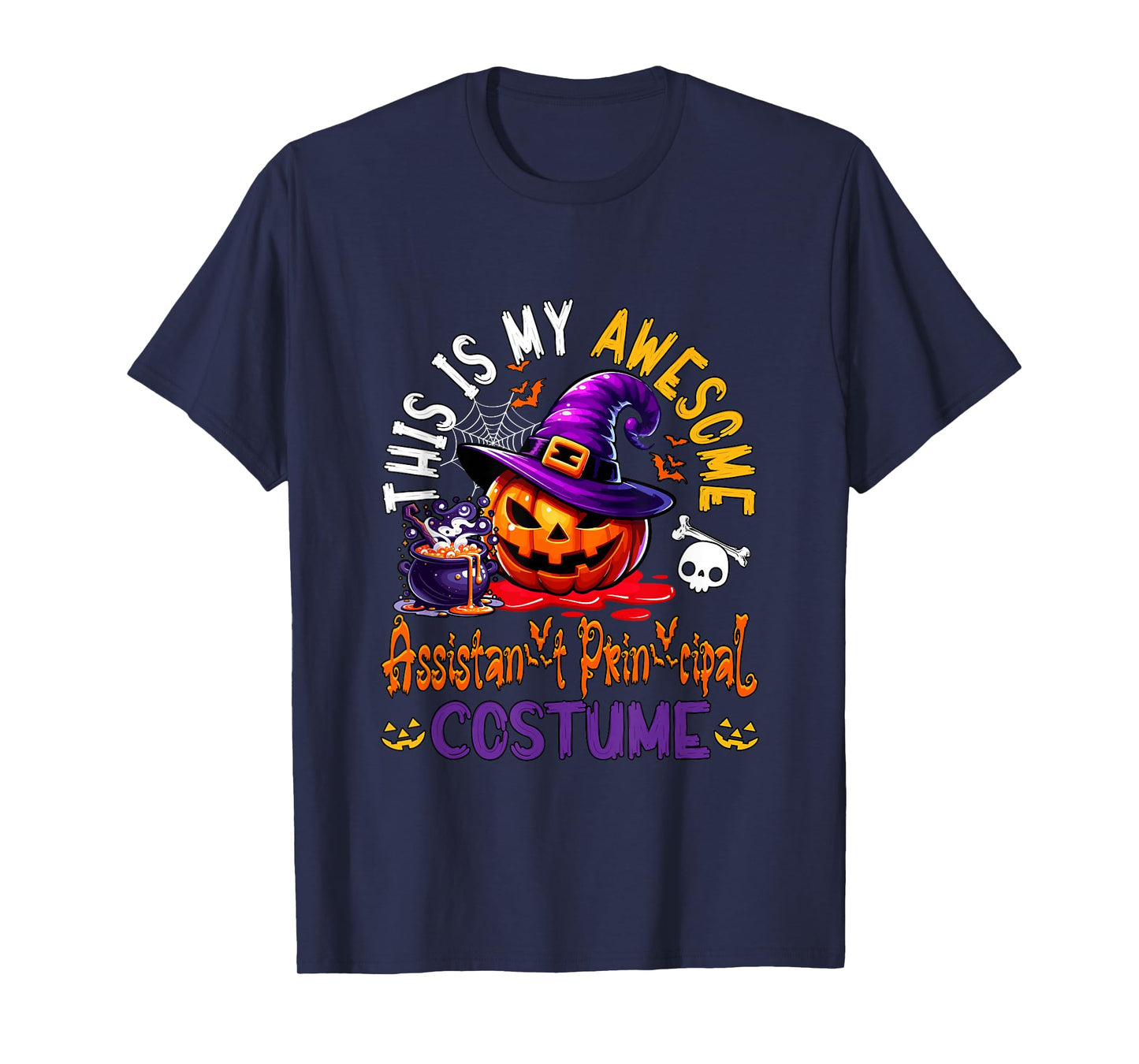 My Awesome Assistant Principal Costume Witch Carved Pumpkin T-Shirt