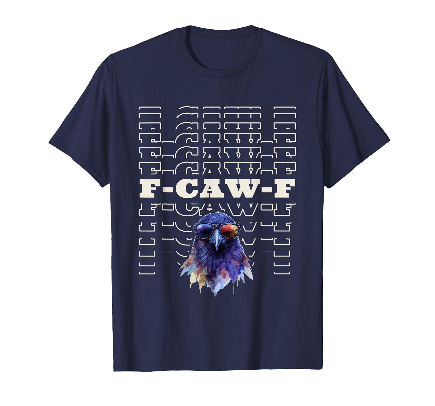 F-Caw-F Funny Retro Crow Raven Meme Men Women T-Shirt