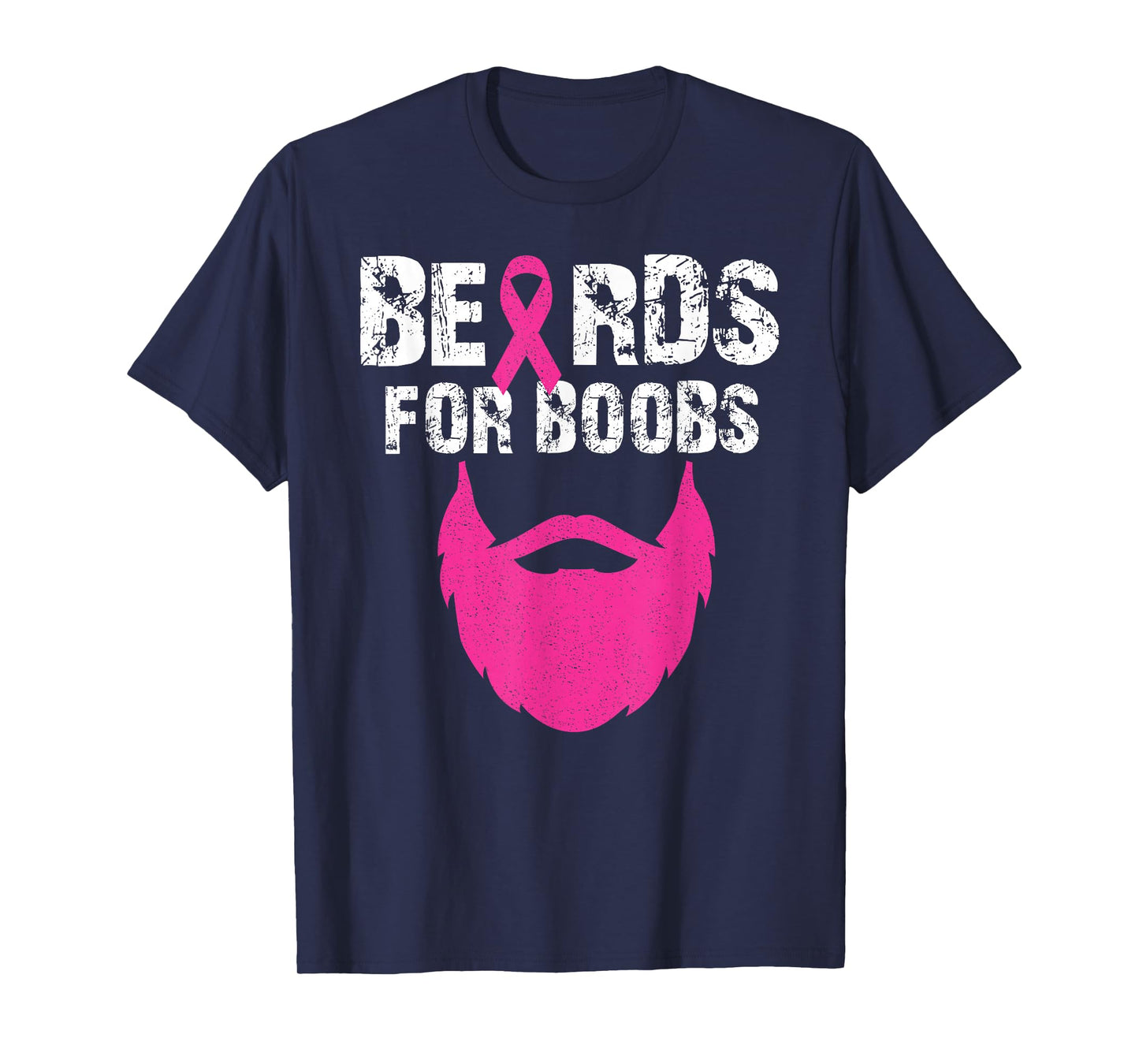 Beards for boobs Breast cancer awareness tee T-Shirt