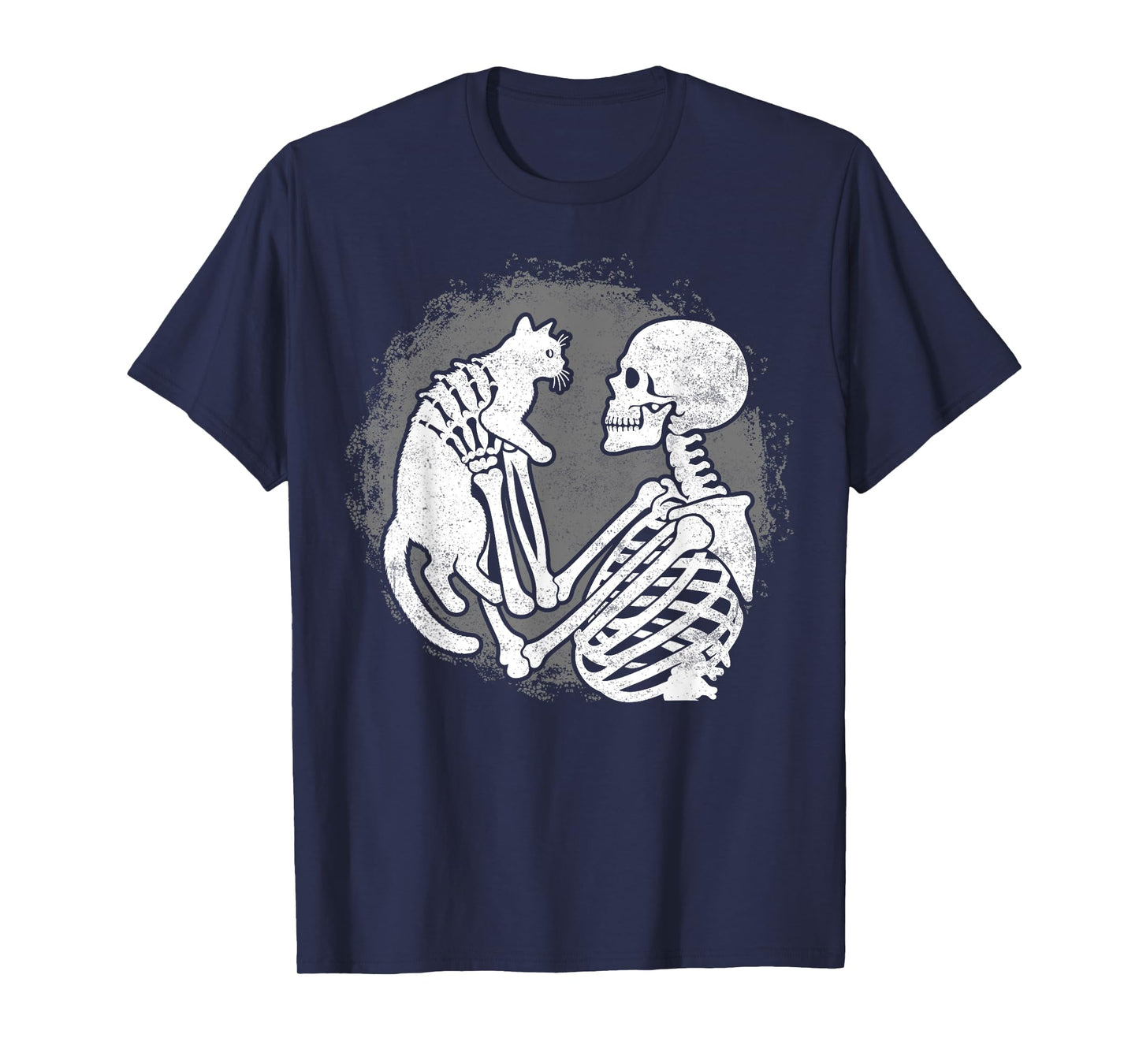 Skeleton Cat Skull Kitty Cute Halloween Men Women Kids T-Shirt