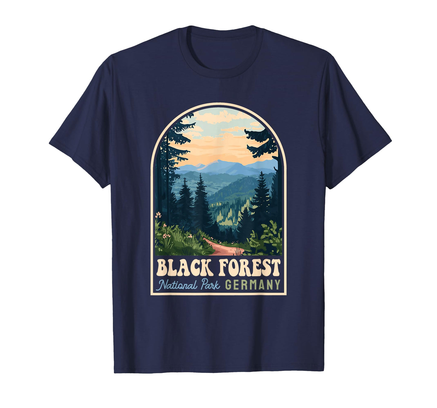Black Forest National Park Germany Retro Travel Souvenir T-Shirt
