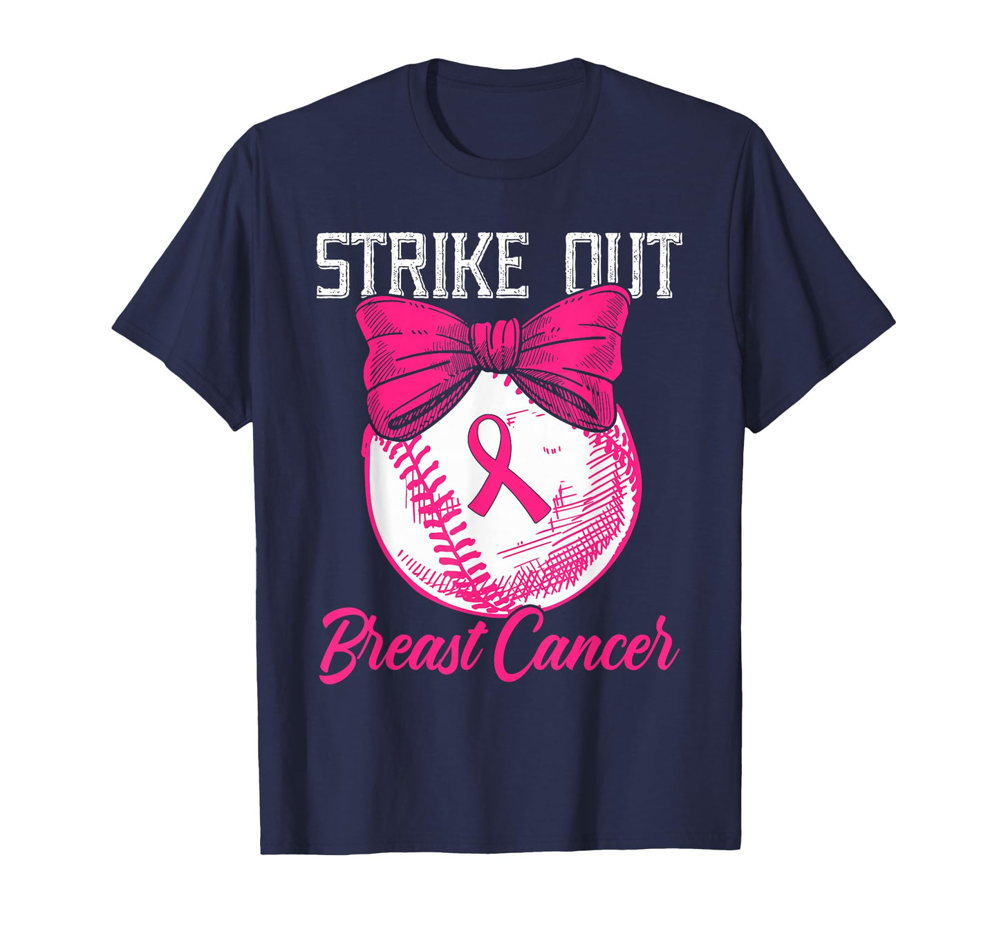 Strike Out Breast Cancer Baseball Breast Cancer Awareness T-Shirt