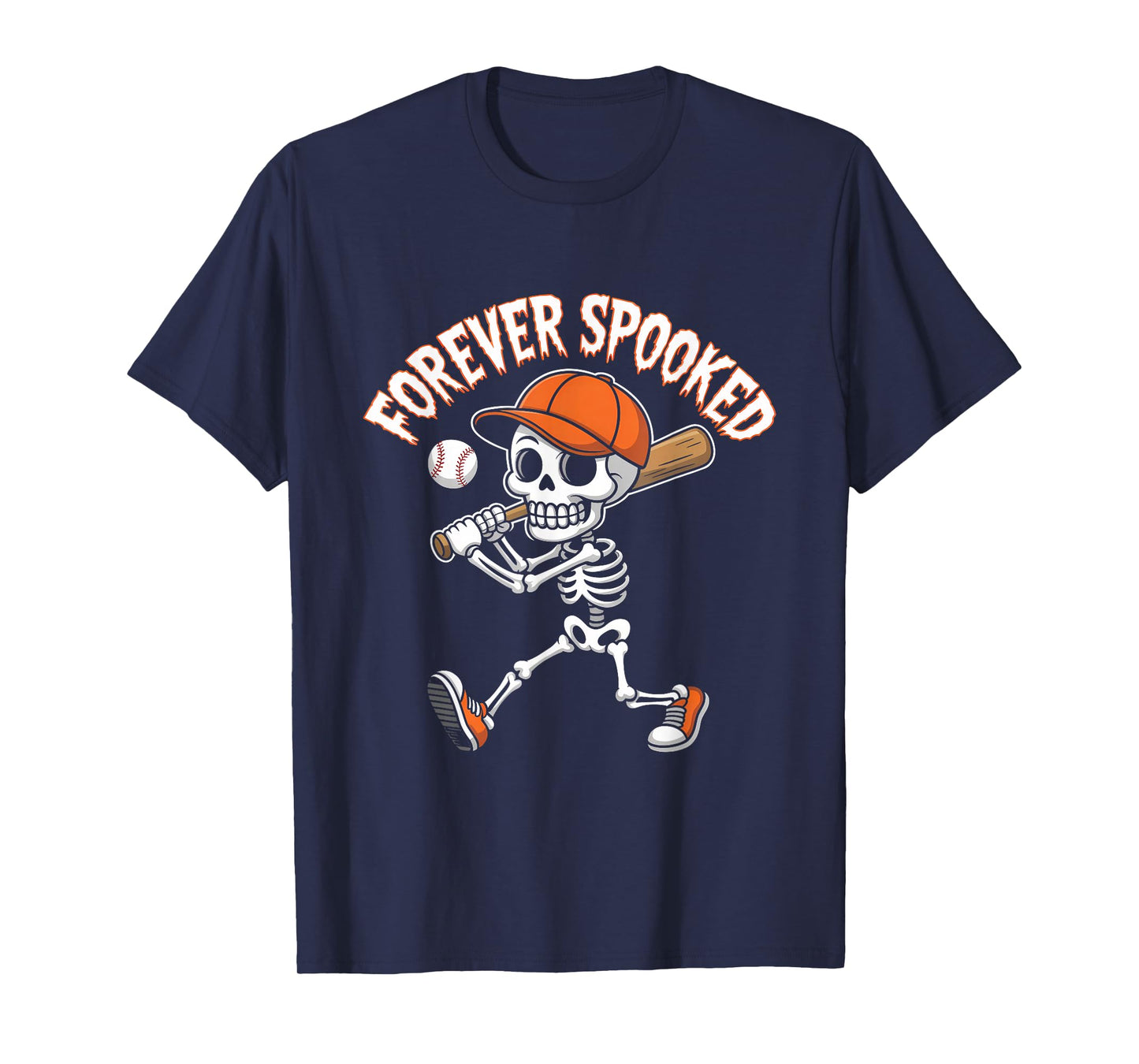 Halloween Skeleton Tennis Forever Spooked Tee T-Shirt