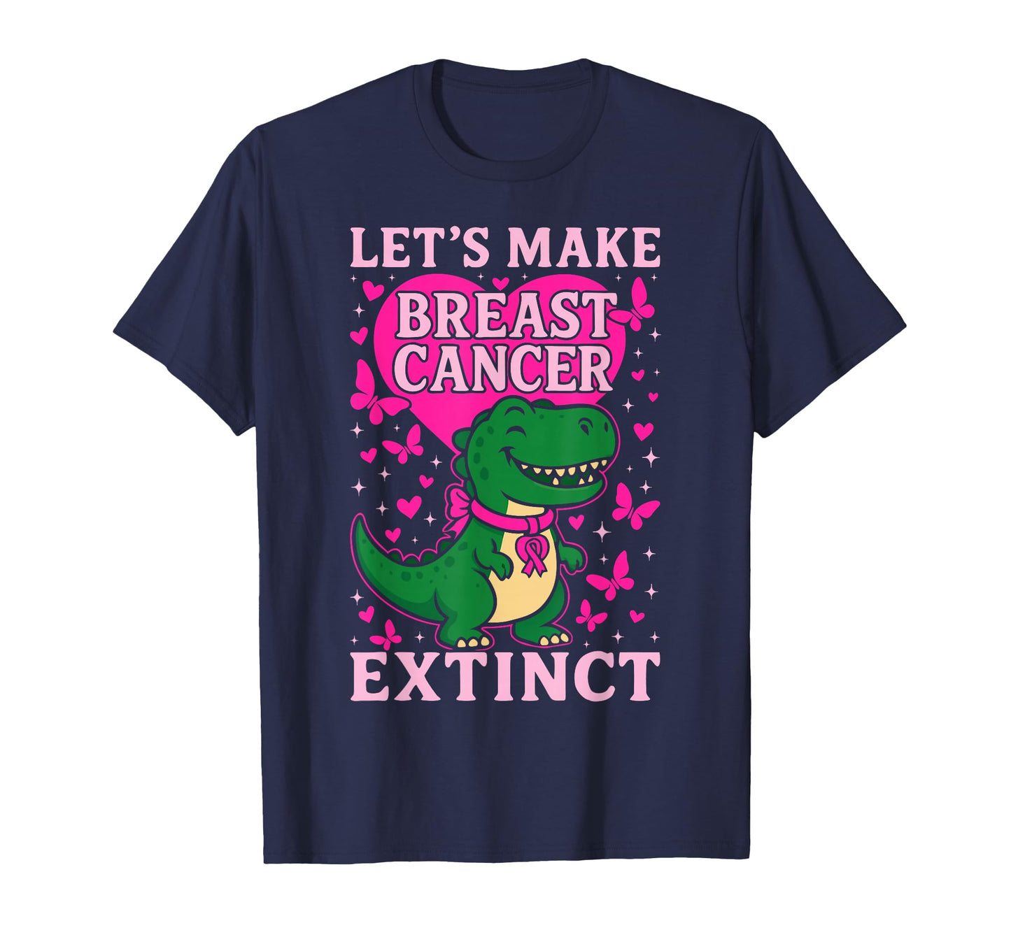 Lets Make Breast Cancer Extinct T-rex Dino Suppoter Toddler T-Shirt