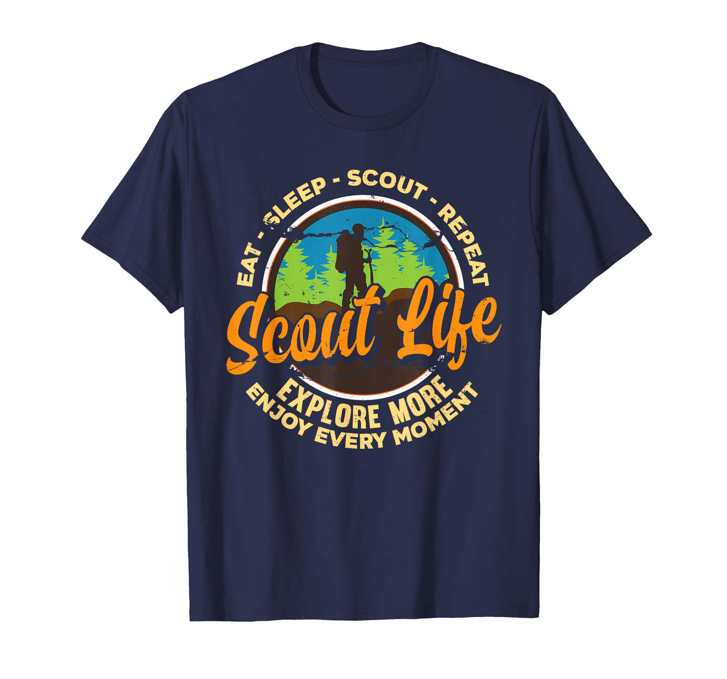 Eat Sleep Scout Repeat - Best Scout Life Hiking Scouting T-Shirt