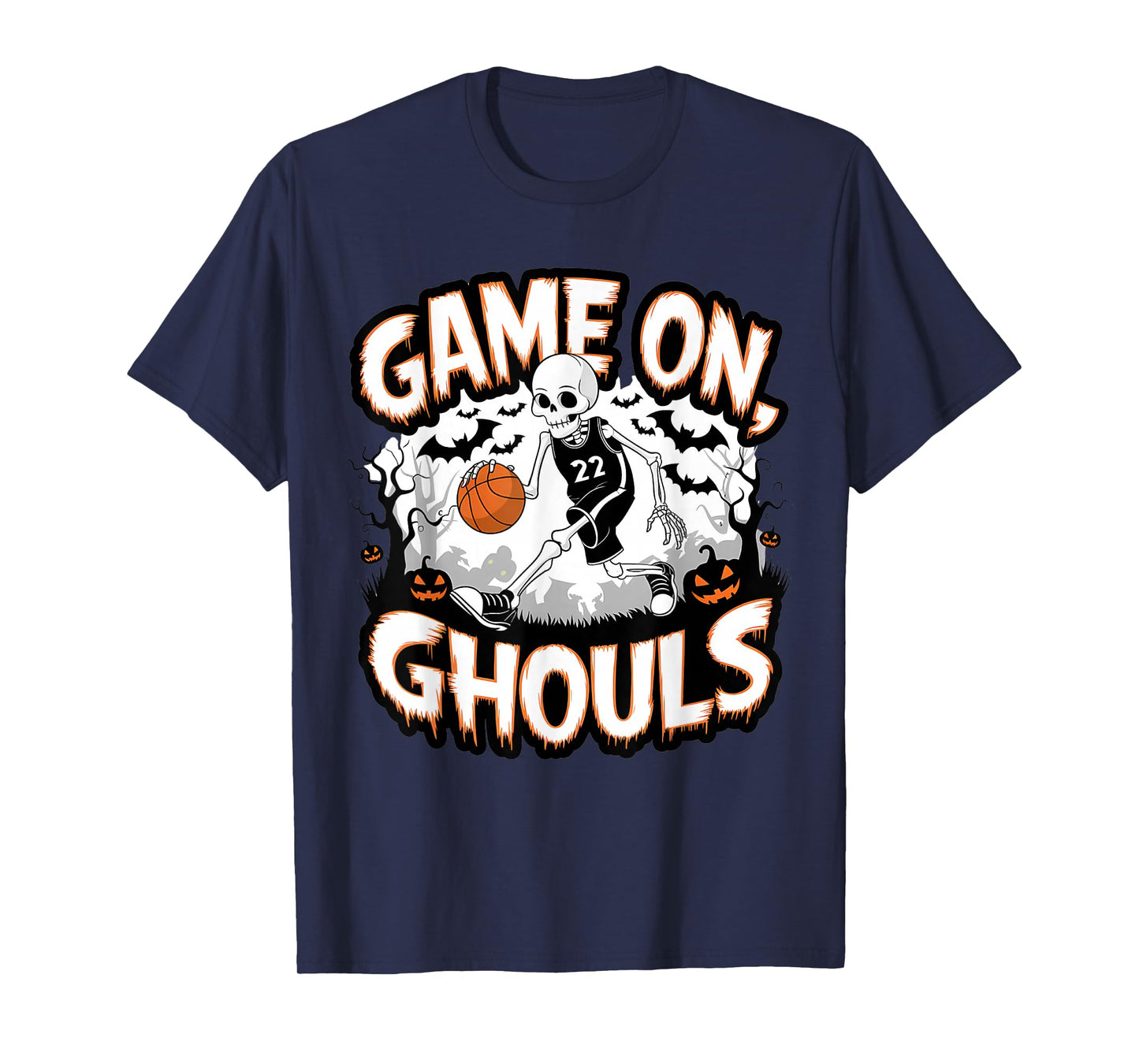 Fanny Basketball Player Dress as a Skeleton Game NO Ghouls T-Shirt