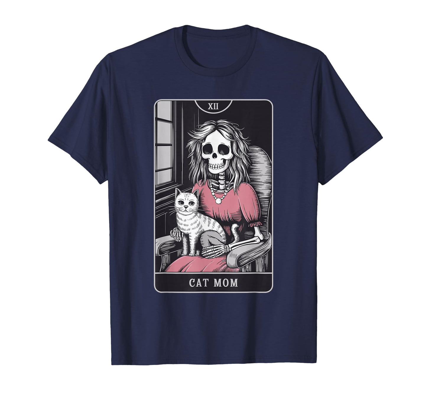 The Cat Mom Tarot Skeleton Witchy T-Shirt