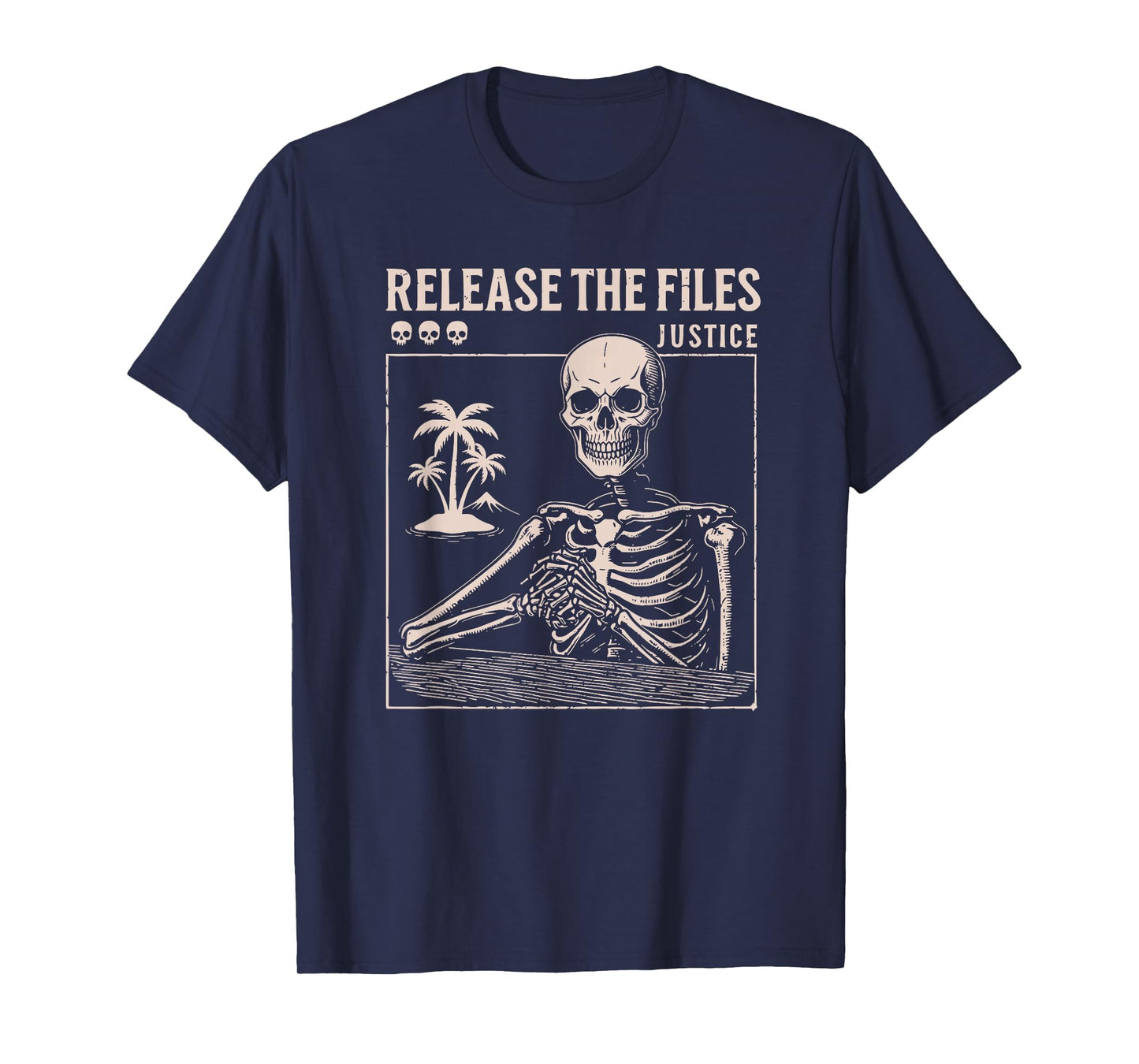 Vintage Release The Files Skeleton Justice Truth T-Shirt