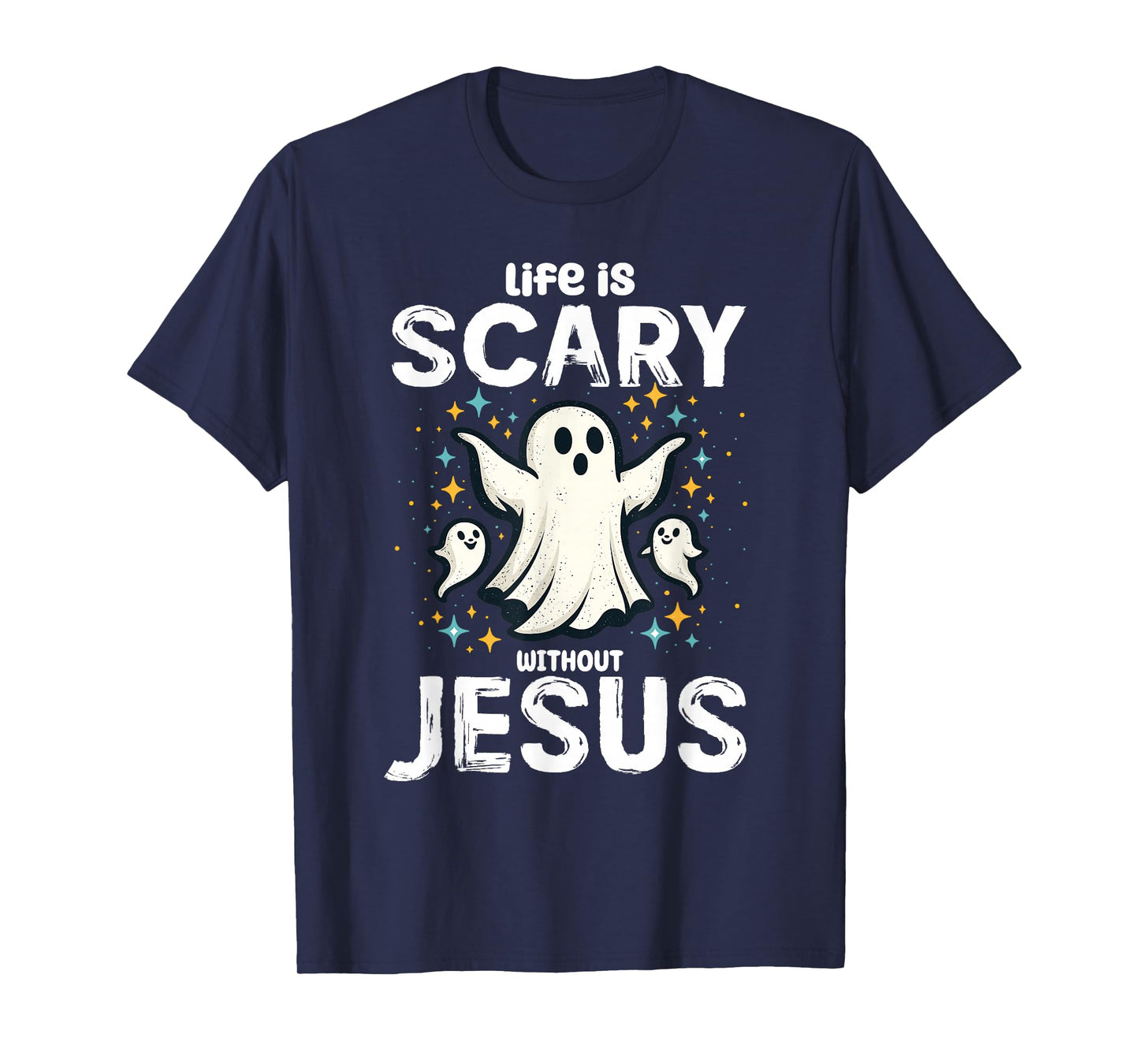 Halloween Life Scary Without Jesus Christian Costume Women T-Shirt