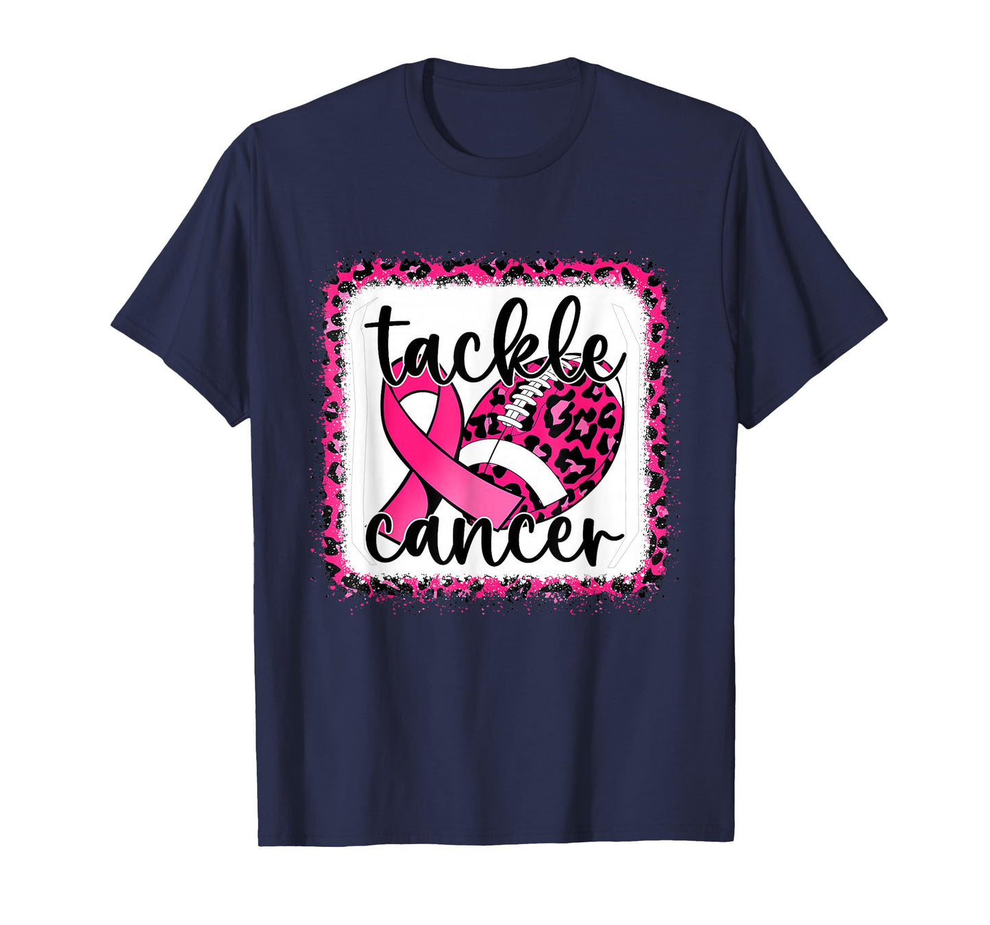 Tackle Football Breast Cancer Awareness Pink Ribbon Boy Kids T-Shirt