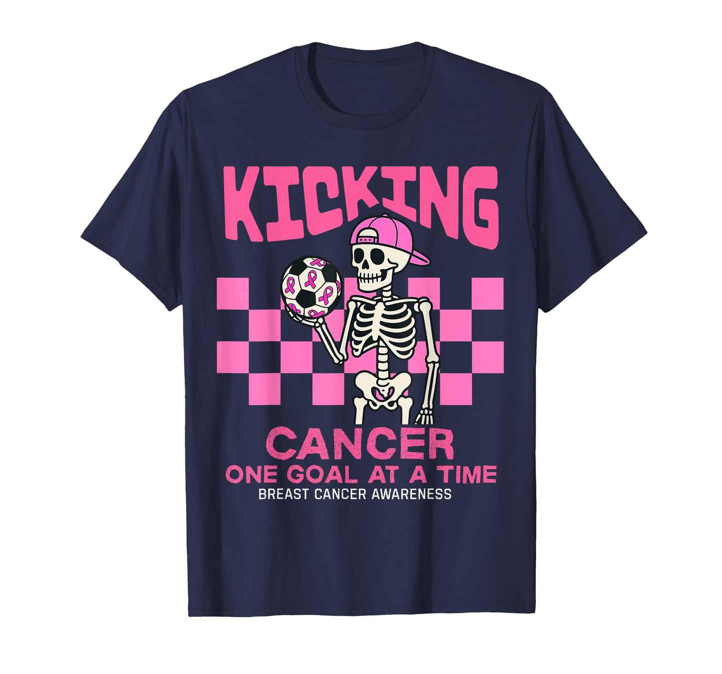 Halloween Soccer Breast Cancer Awareness T-Shirt