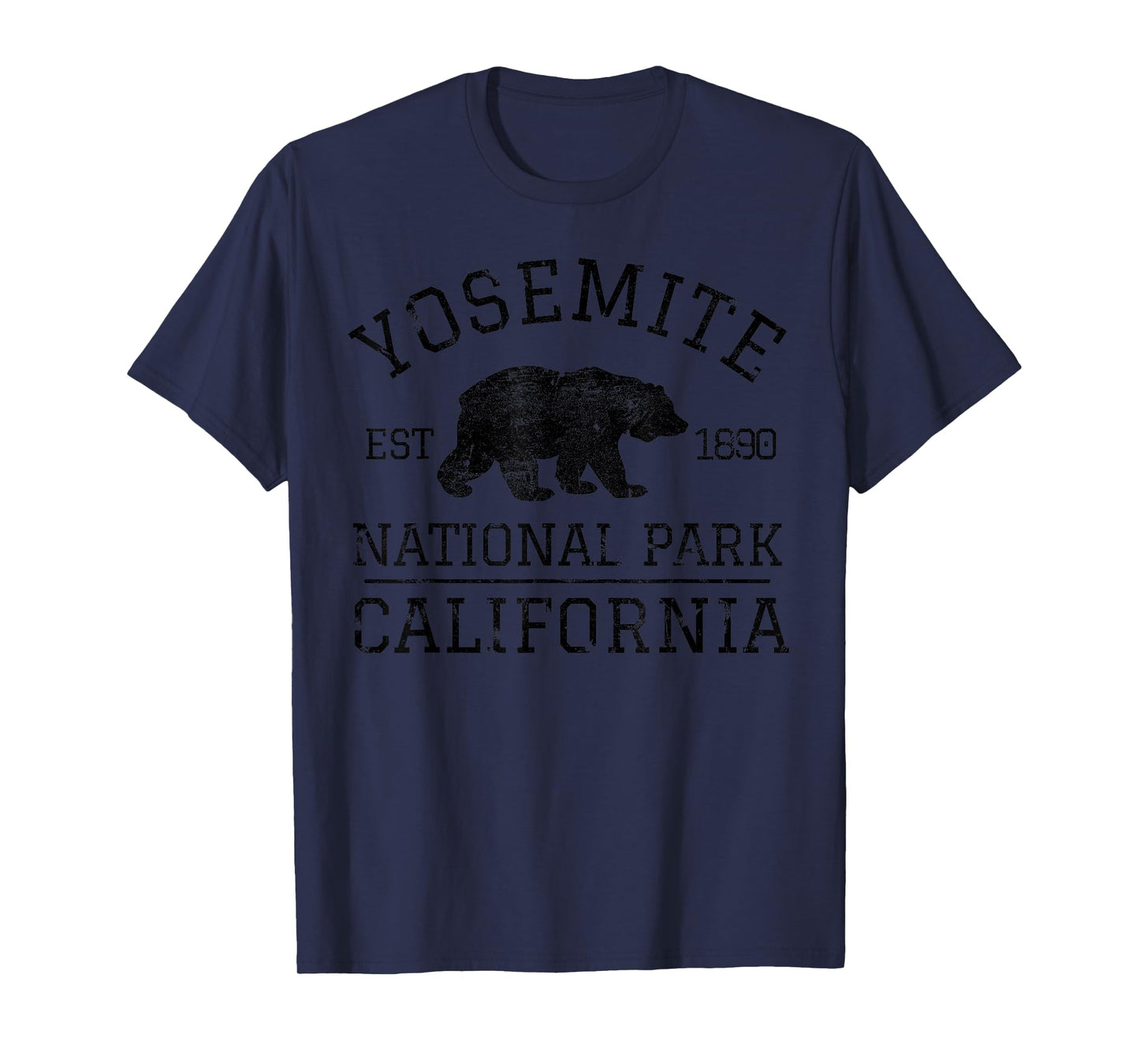 Yosemite National Park California Bear Nature Hiking Vintage T-Shirt