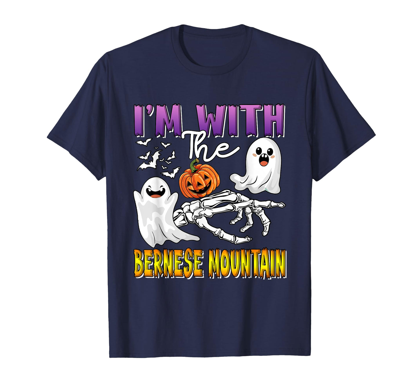I'm with Bernese Mountain Halloween Boo Funny Single Owner T-Shirt