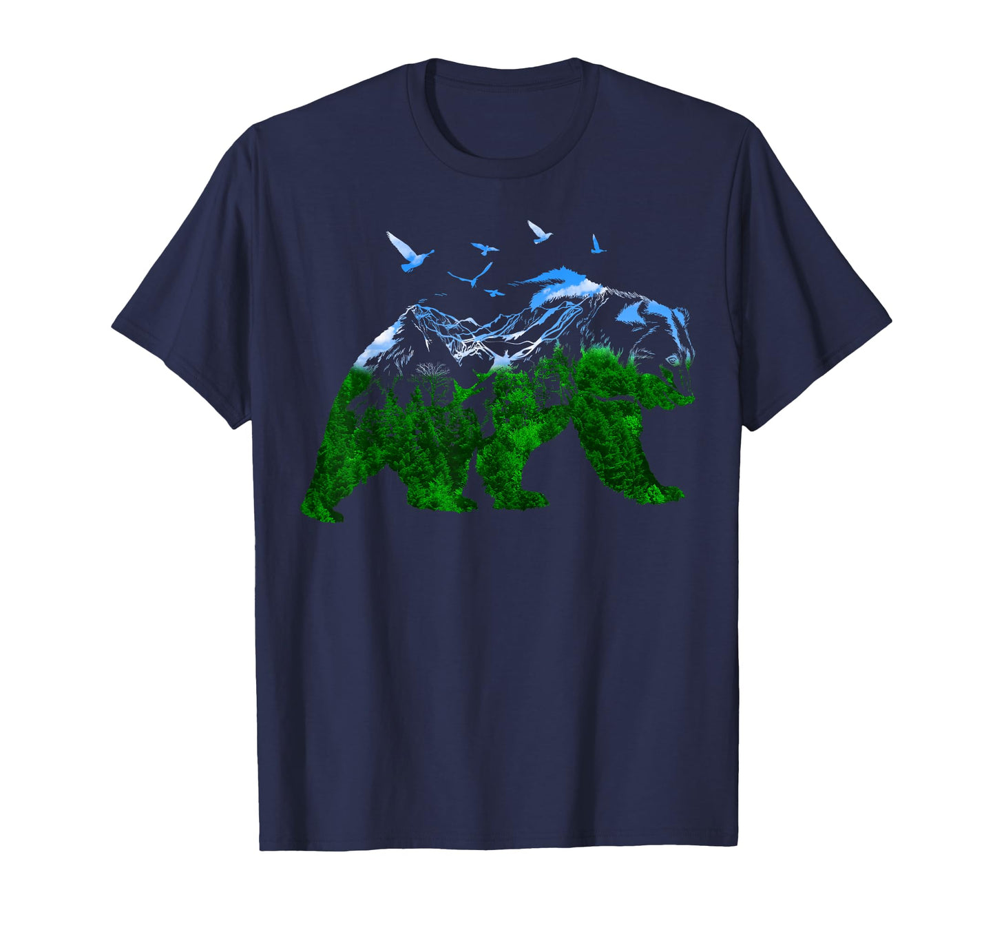 Bear Nature Outdoor Mountains Forest Trees Bear Wildlife T-Shirt