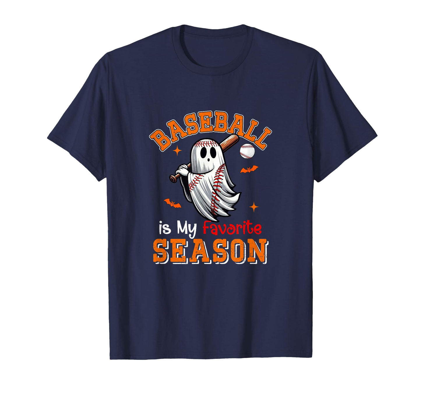 Baseball is Favorite Season Costume Player Halloween Boo T-Shirt