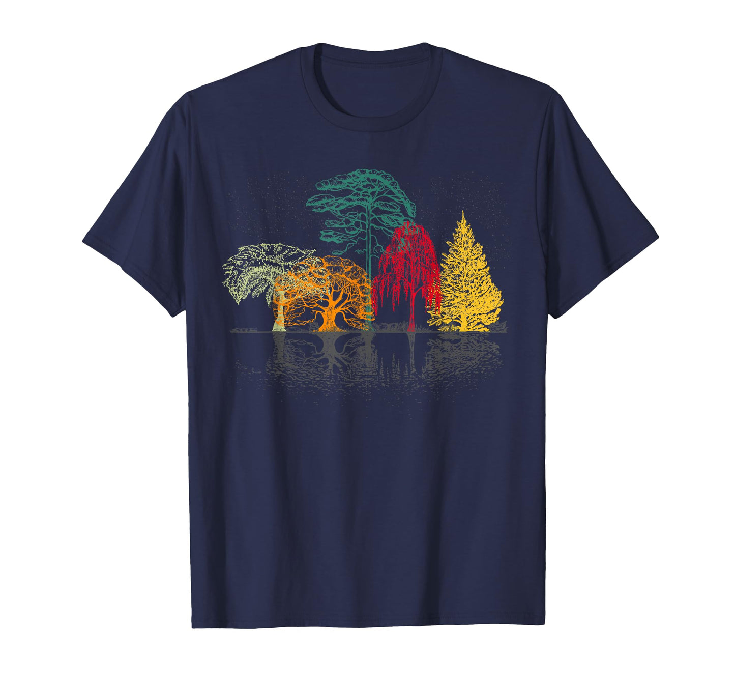 Fall Wildlife Outdoor Trees Reflection Forest Nature T-Shirt