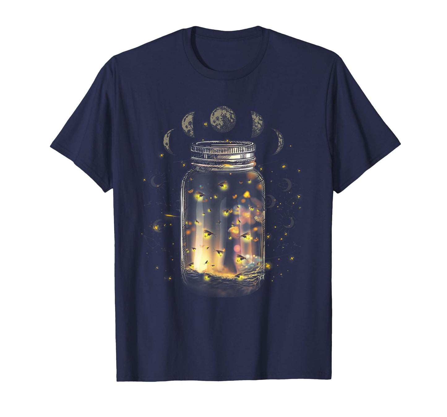 Fireflies Bugs In Jar Firefly Lightning Insects Of Biology T-Shirt
