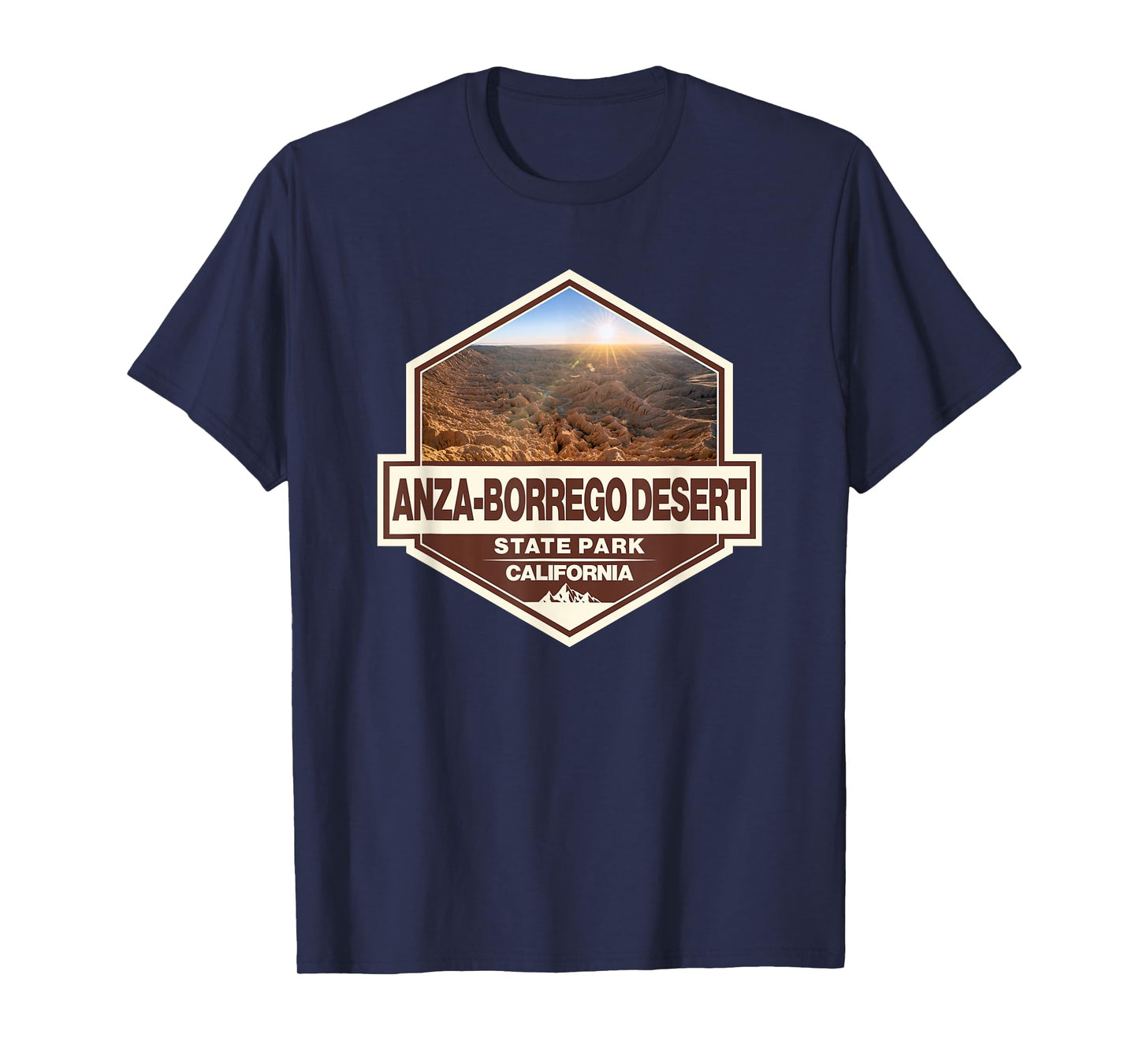 Anza-Borrego Desert California Travel Art Badge Vintage T-Shirt