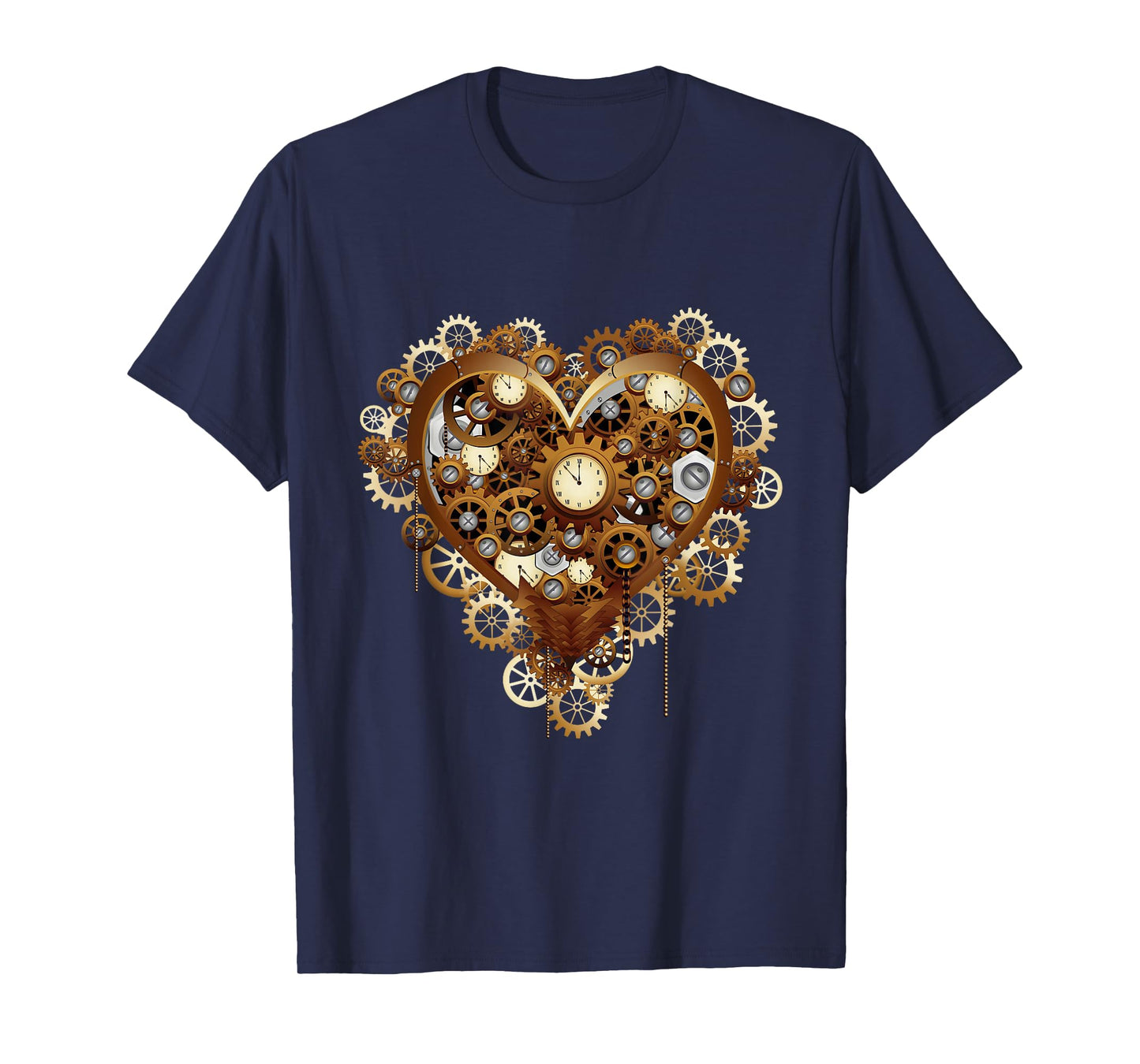 Steampunk Vintage Heart Clockwork T-Shirt