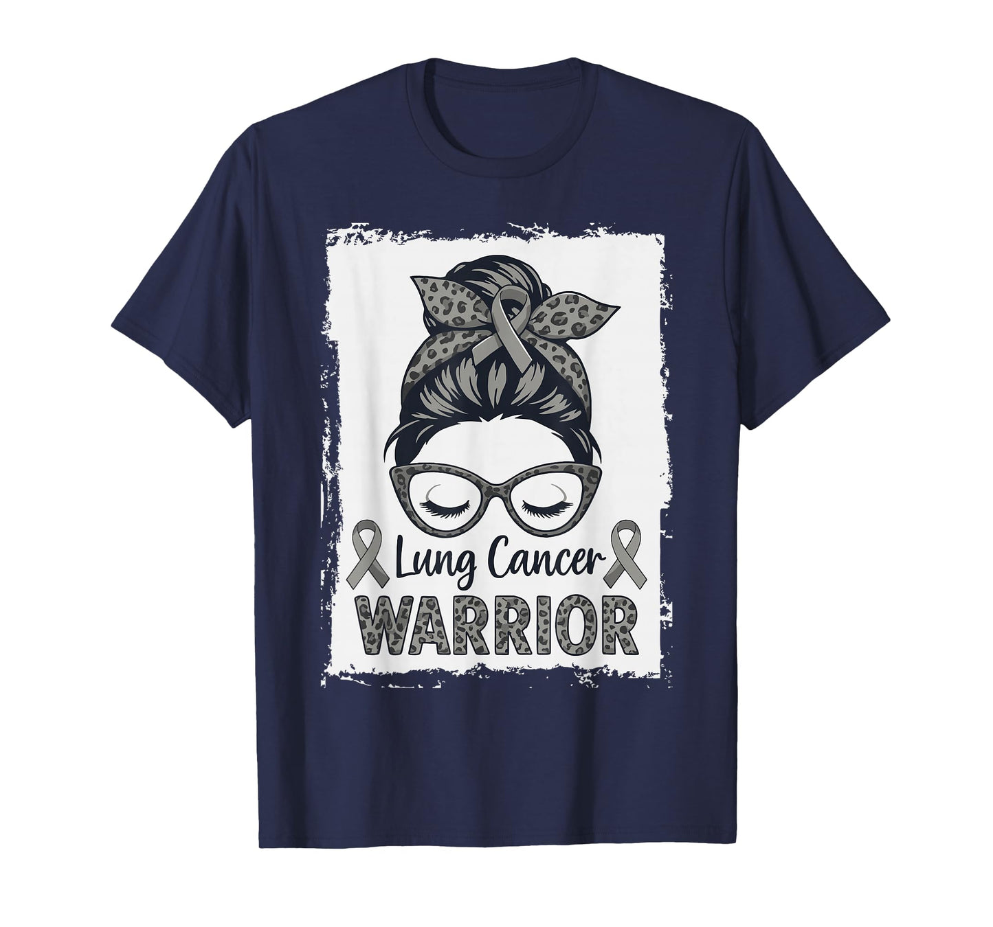 Warrior Lung Cancer Month Awareness White Ribbon Support T-Shirt