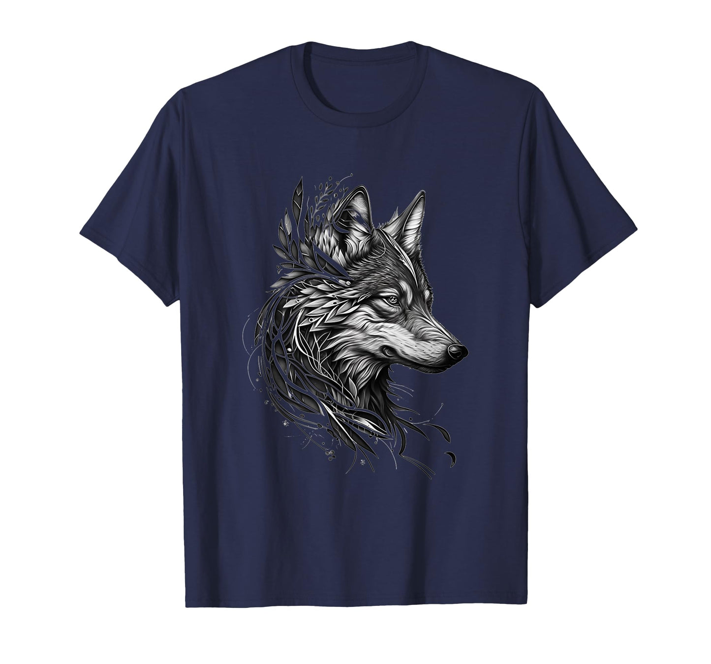 Wolf Abstract Tribe Ethnic Wolf Face Wolves Wolf Lover T-Shirt