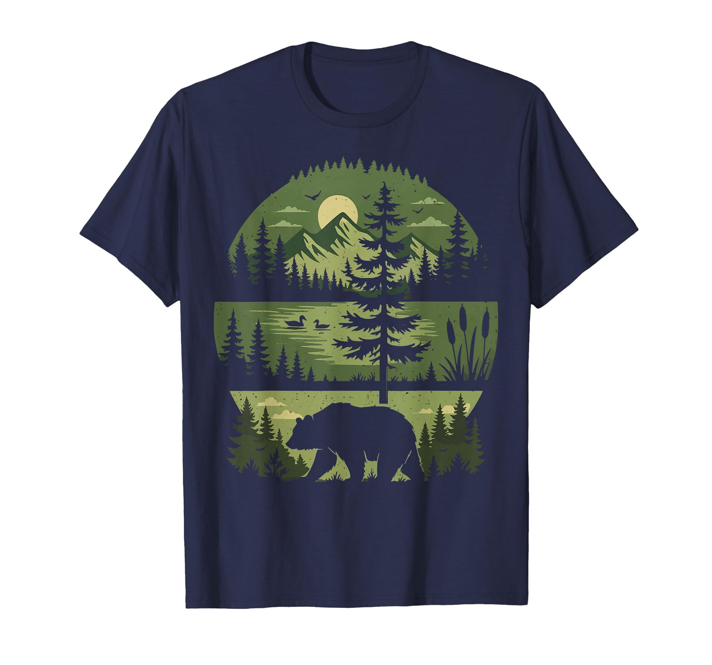 Forest Retro Nature Wildlife Outdoor T-Shirt