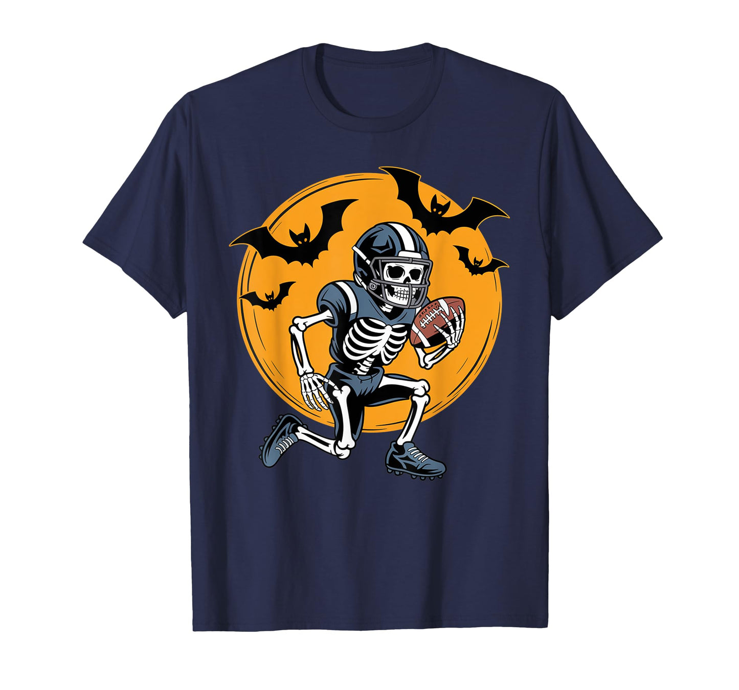 American Football Skeleton Halloween Sport Fantasy Football T-Shirt