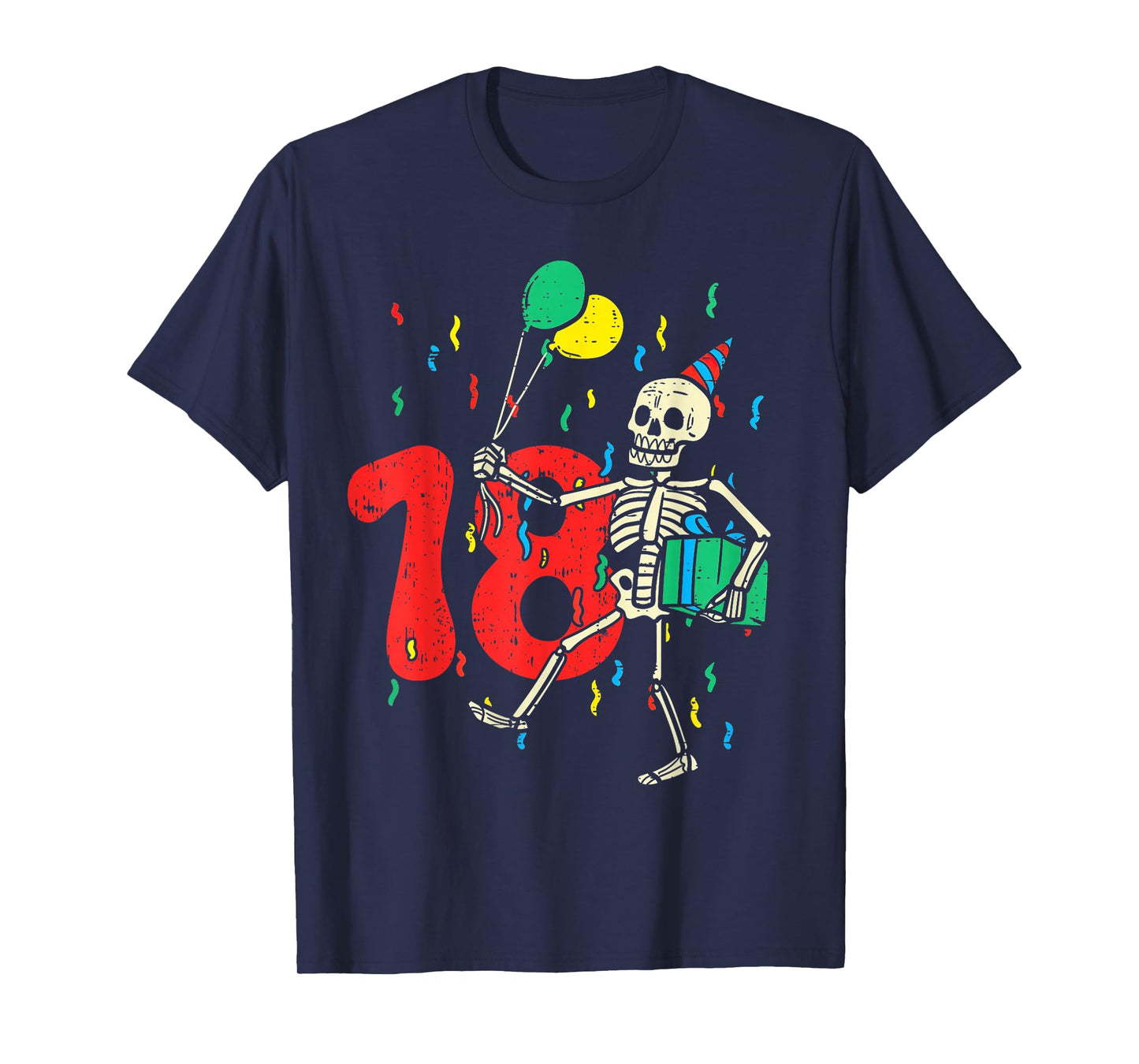 My 18th Birthday Skeleton Halloween 18 Year Old Funny Gift T-Shirt