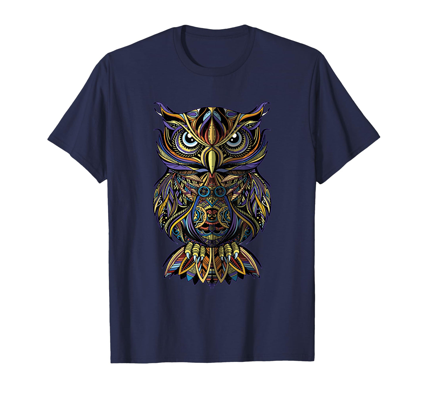 Cool Geometric Owl Unique Avian Architecture Owl Art T-Shirt