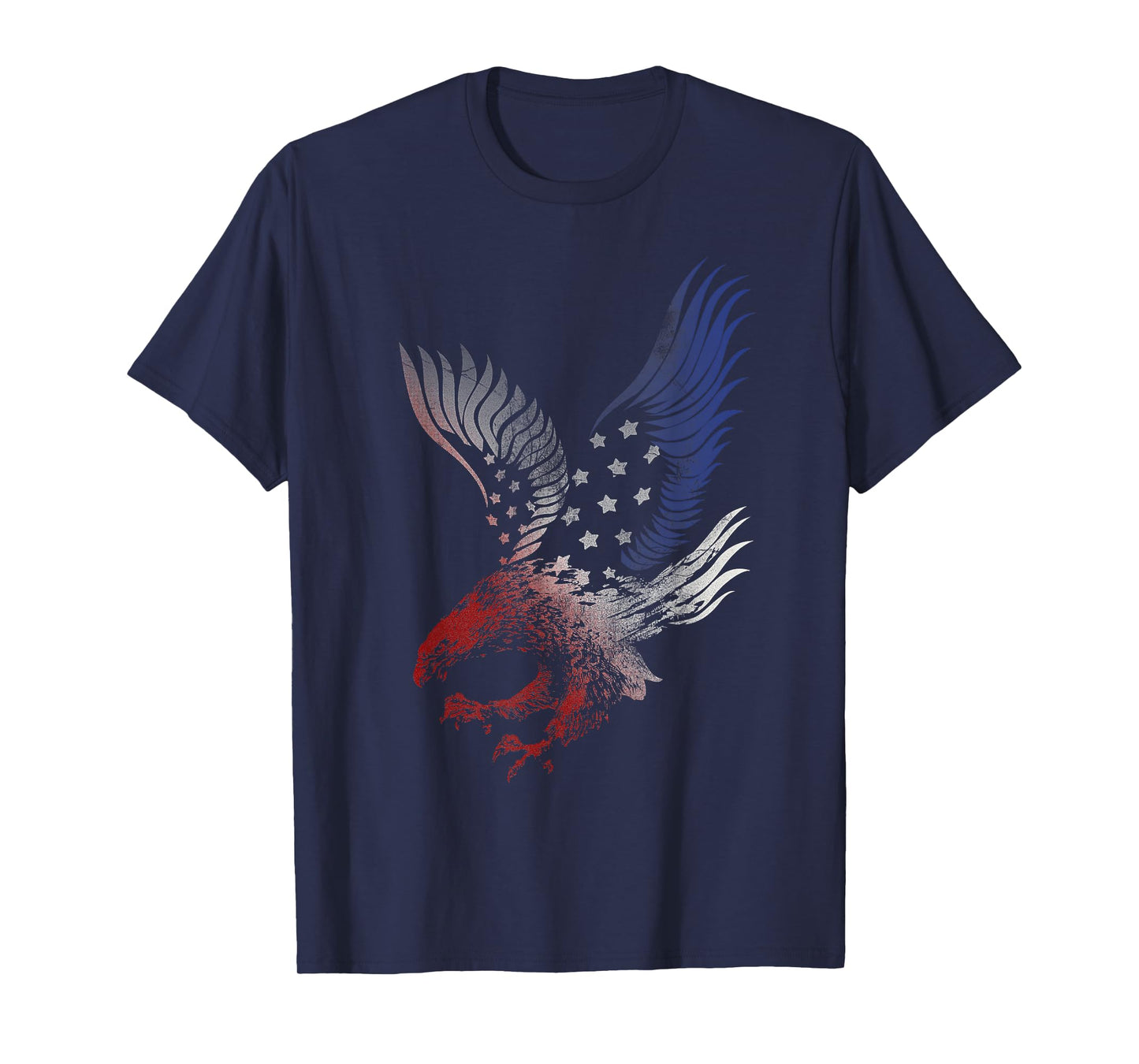 American Flying Eagle Swooping USA Flag Silhouette T-Shirt