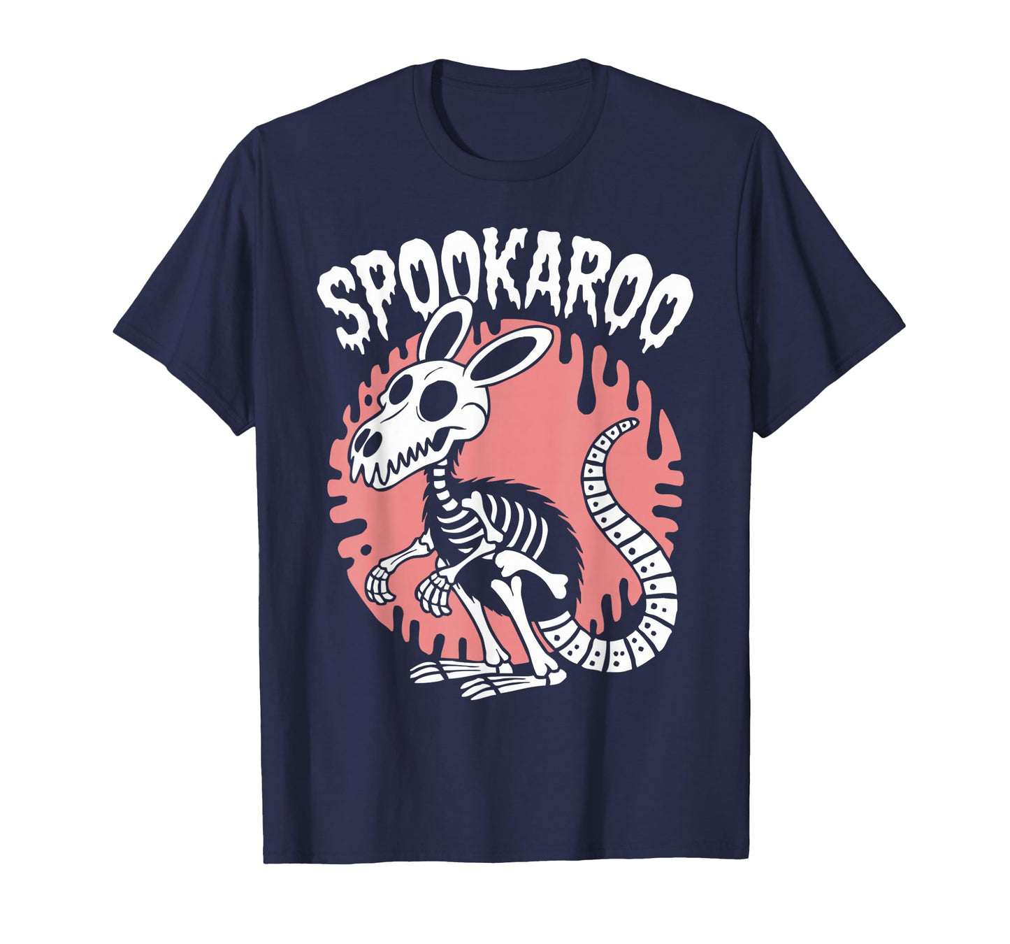 Spooky Kangaroo Skeleton Halloween T-Shirt