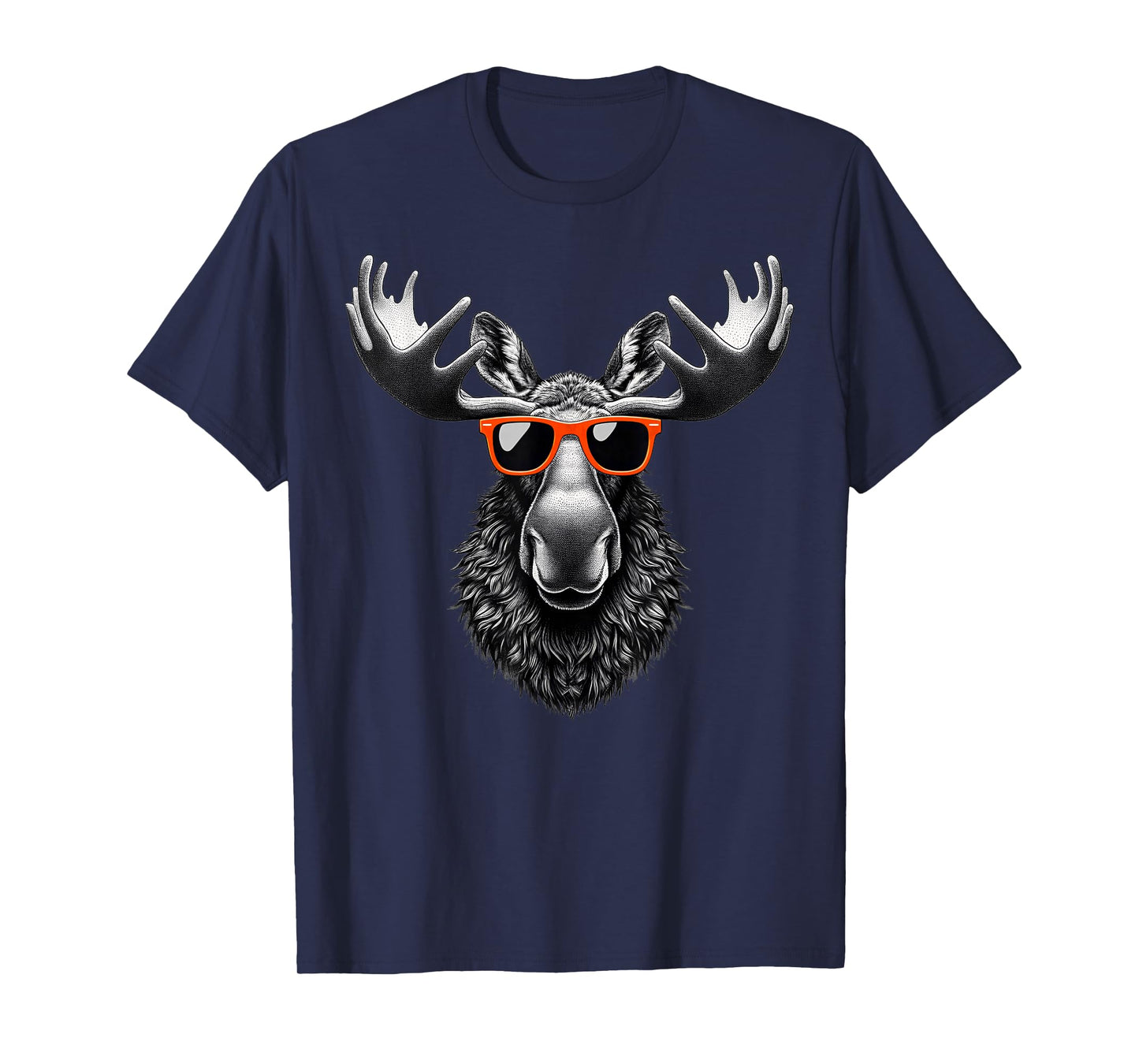 Cool Moose Wearing Sunglasses Graphic Art T-Shirt