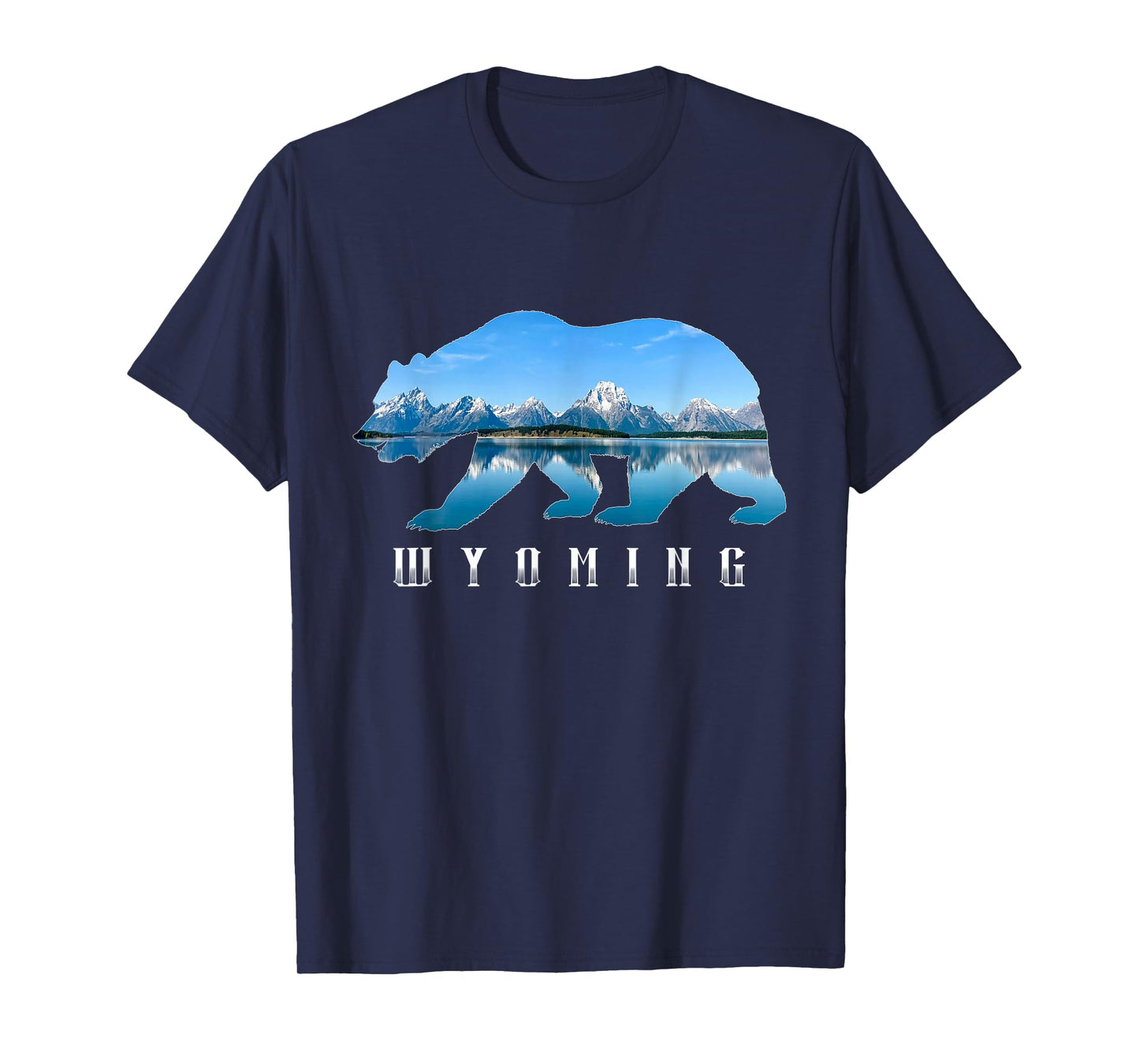 Wyoming Bear & Grand Teton National Park Image Souvenir T-Shirt
