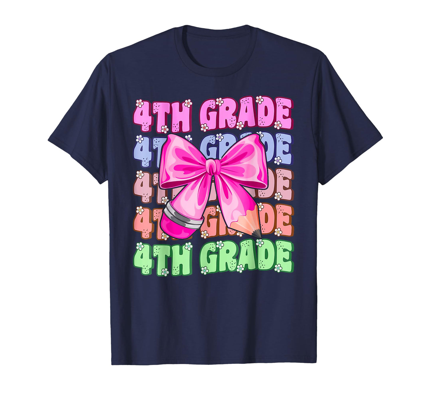 Groovy 4th Grade Back To School First Day of Fourth Grade T-Shirt