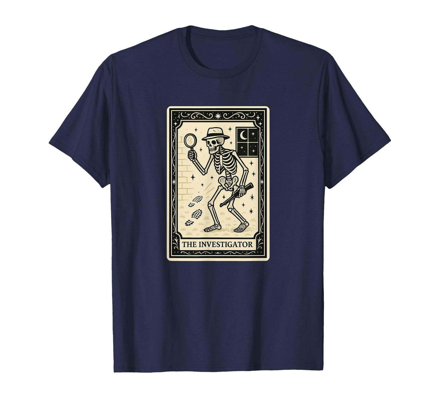 The Investigator Tarot Card - Spooky Gothic Detective Police T-Shirt