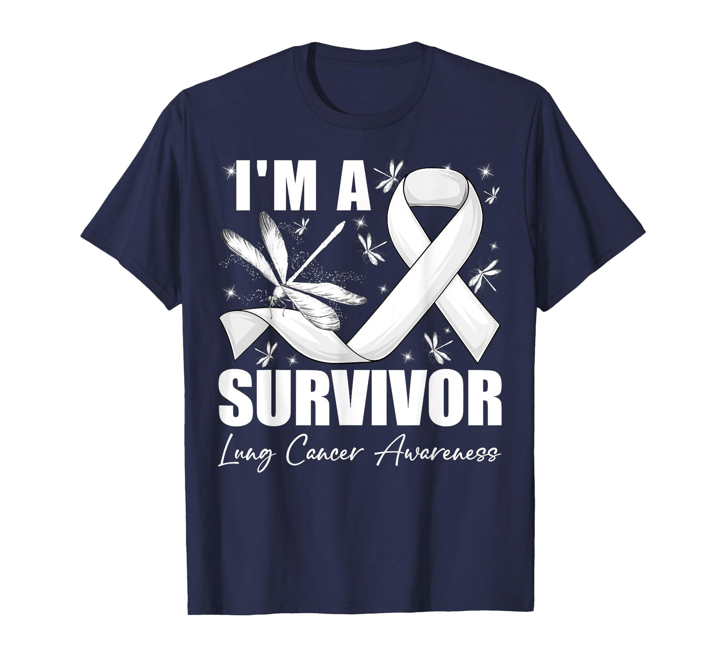 I'm A Survivor Lung Cancer Awareness Month Fighter Dragonfly T-Shirt