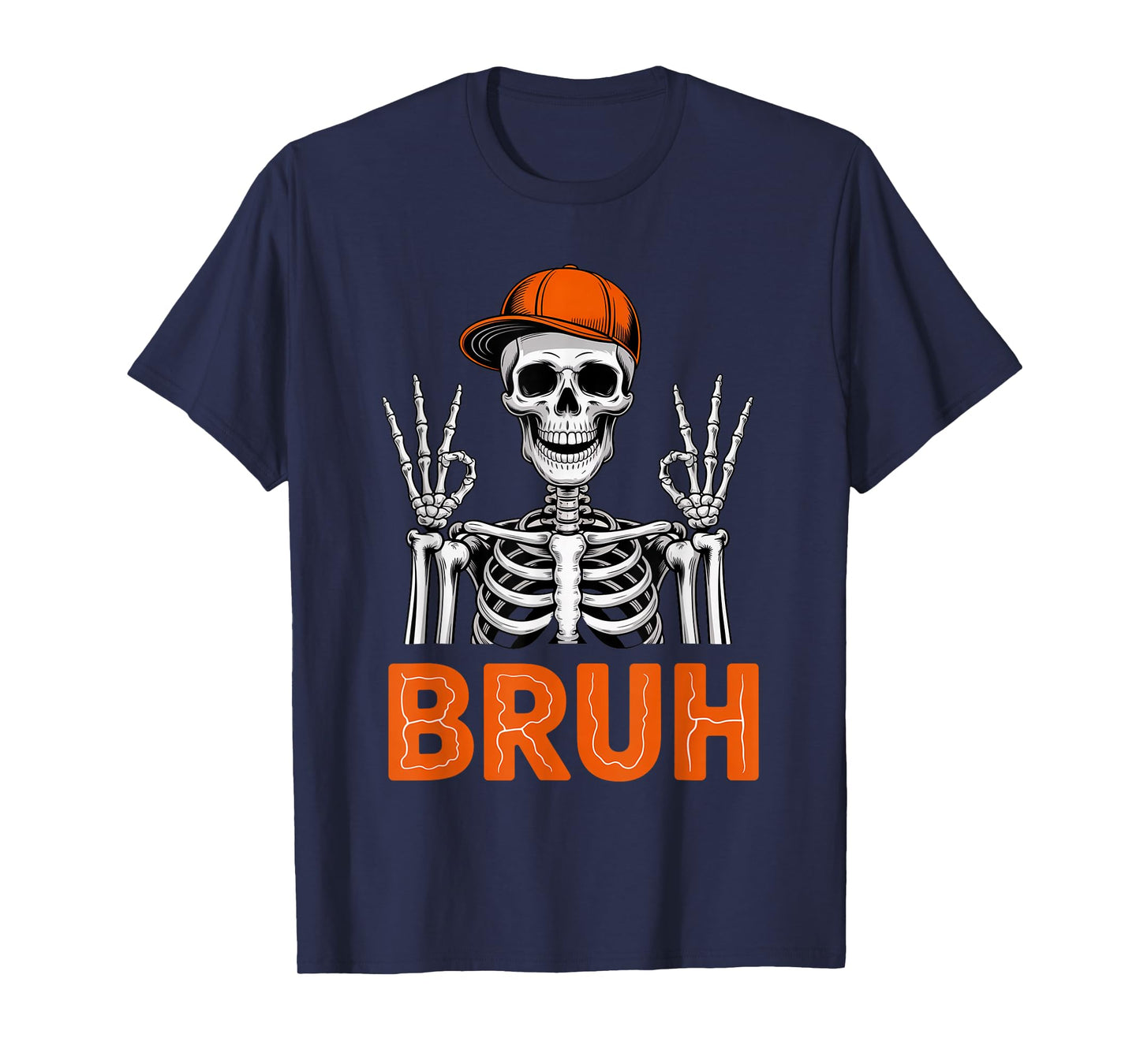 Skeleton Rock On Bruh Halloween for Mens Boys Kids Toddlers T-Shirt
