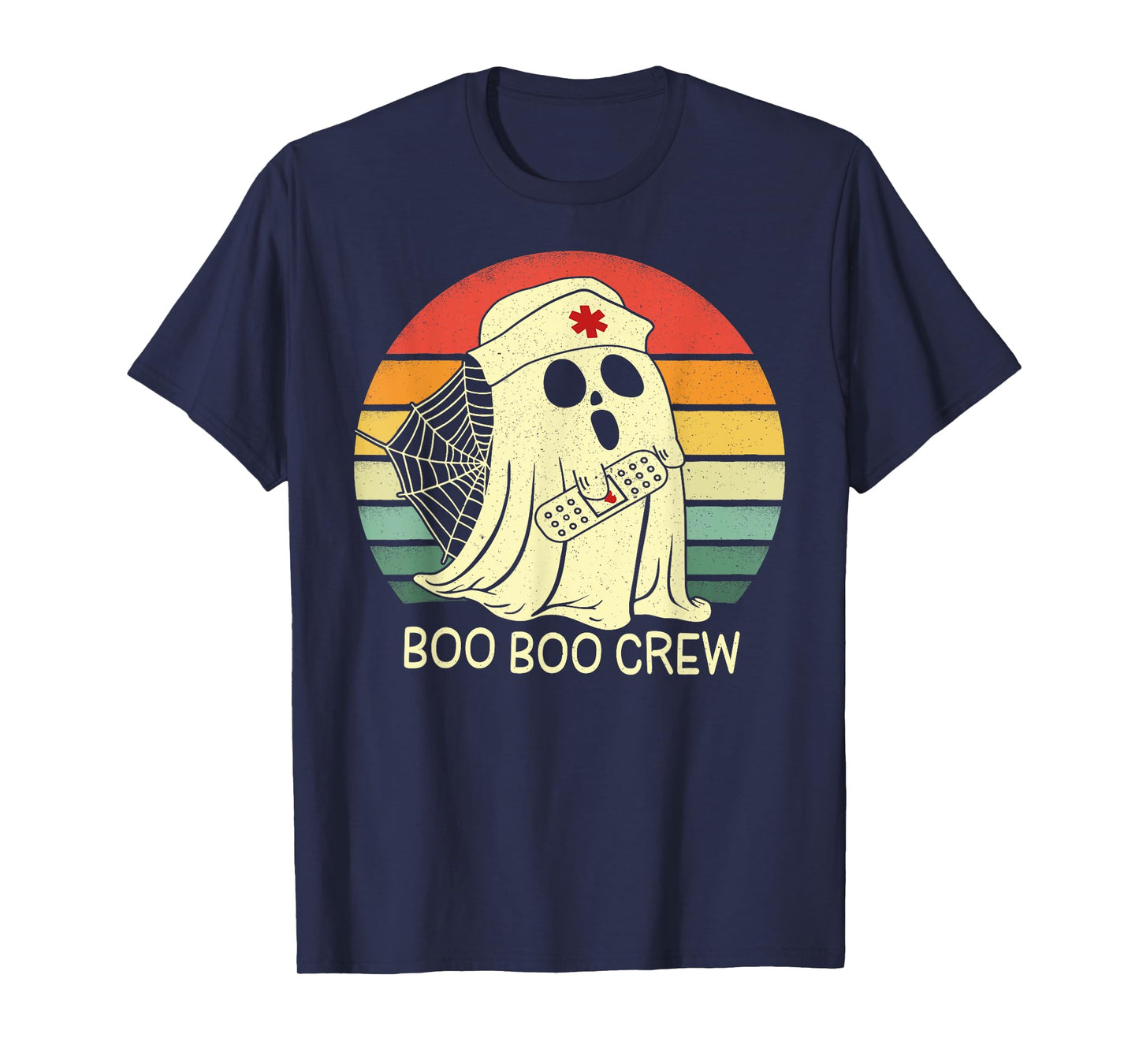 Boo Crew Nurse Vintage Halloween Costume Nursing Ghost Women T-Shirt