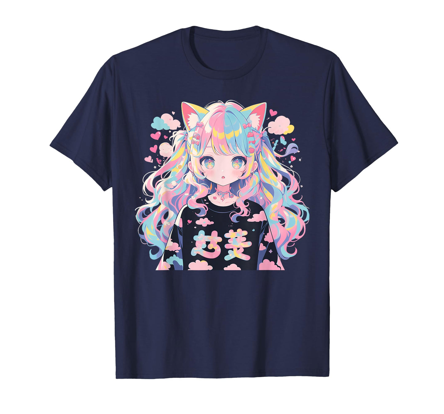 Anime Waifu Cute Anime manga Cat Girl Sweet Retro Japan T-Shirt